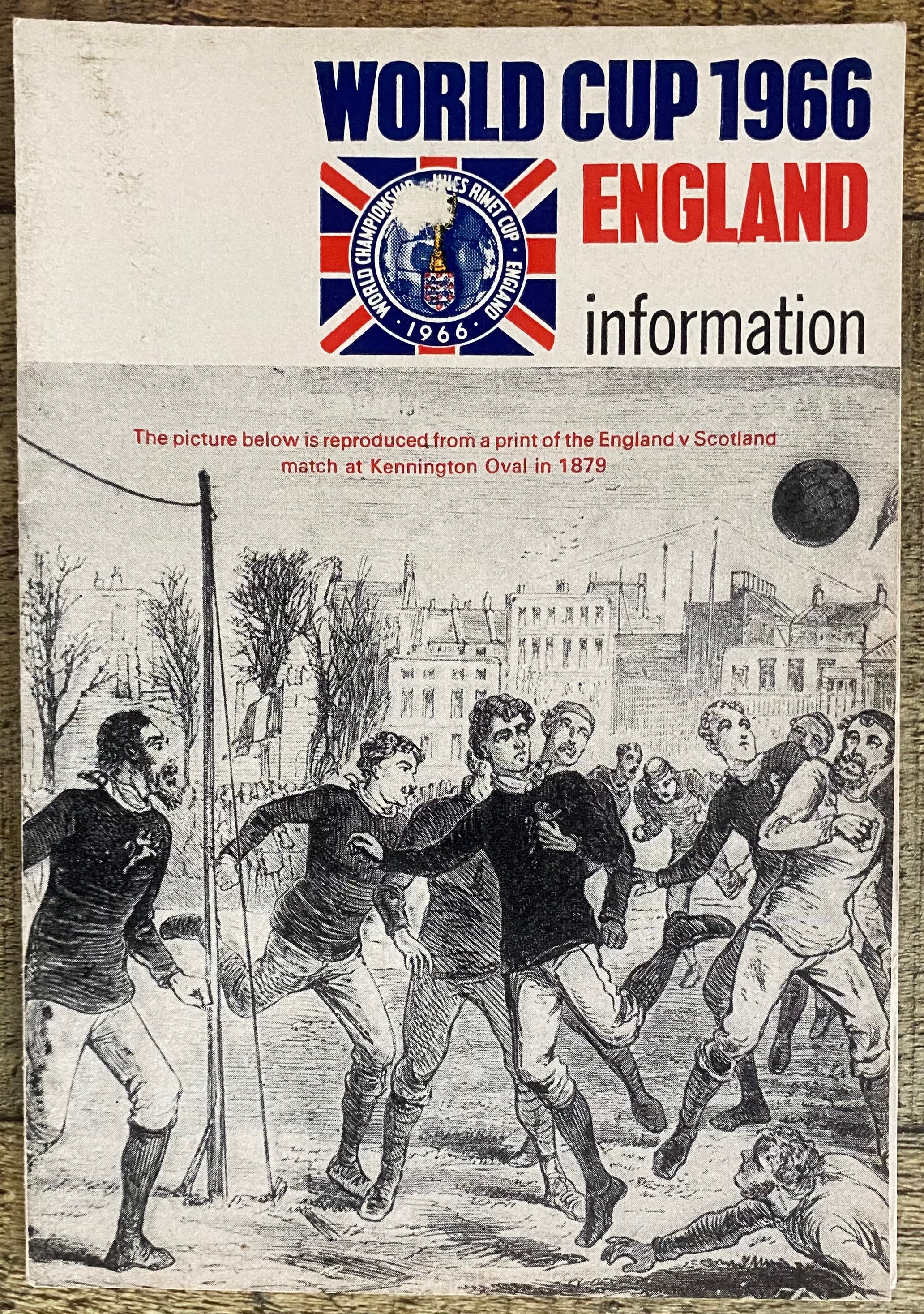 1966 WORLD CUP ORIGINAL OFFICIAL TICKET INFORMATION FOLD OUT BOOKLET