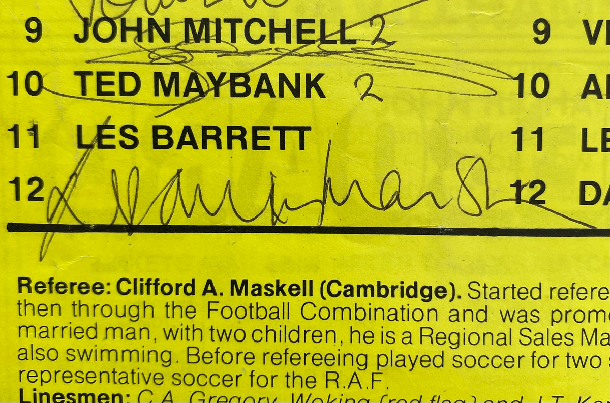 1976/77 ORIGINAL DIVISION 2 PROGRAMME FULHAM V OLDHAM ATHLETIC (SIGNED BY GEORGE BEST AND RODNEY MARSH)