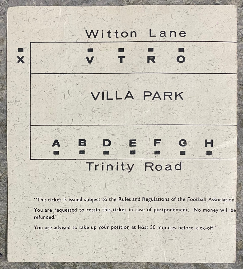 1966 ORIGINAL WORLD CUP 1ST ROUND TICKET WEST GERMANY V ARGENTINA @ VILLA PARK