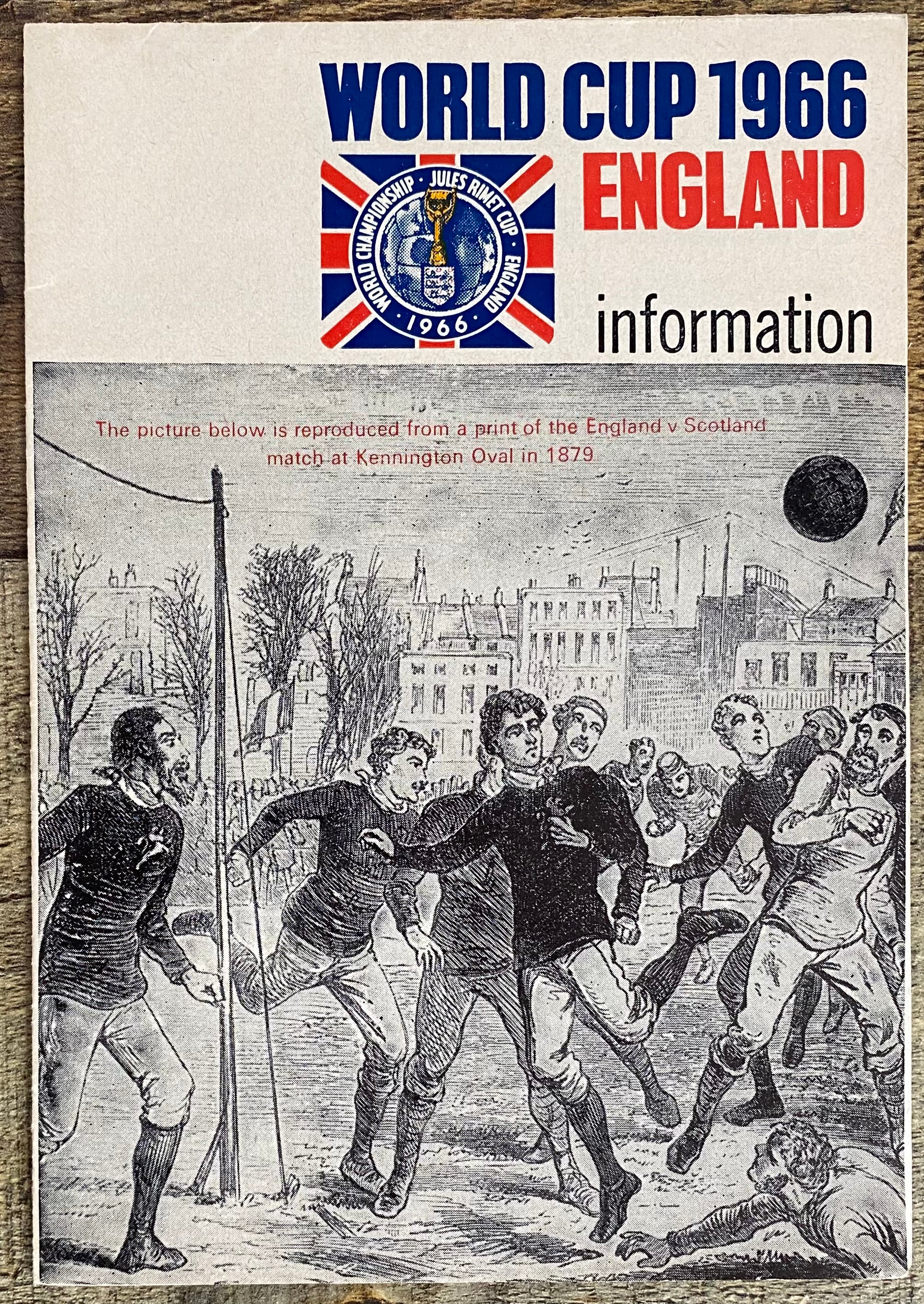 1966 WORLD CUP ORIGINAL OFFICIAL TICKET INFORMATION FOLD OUT BOOKLET