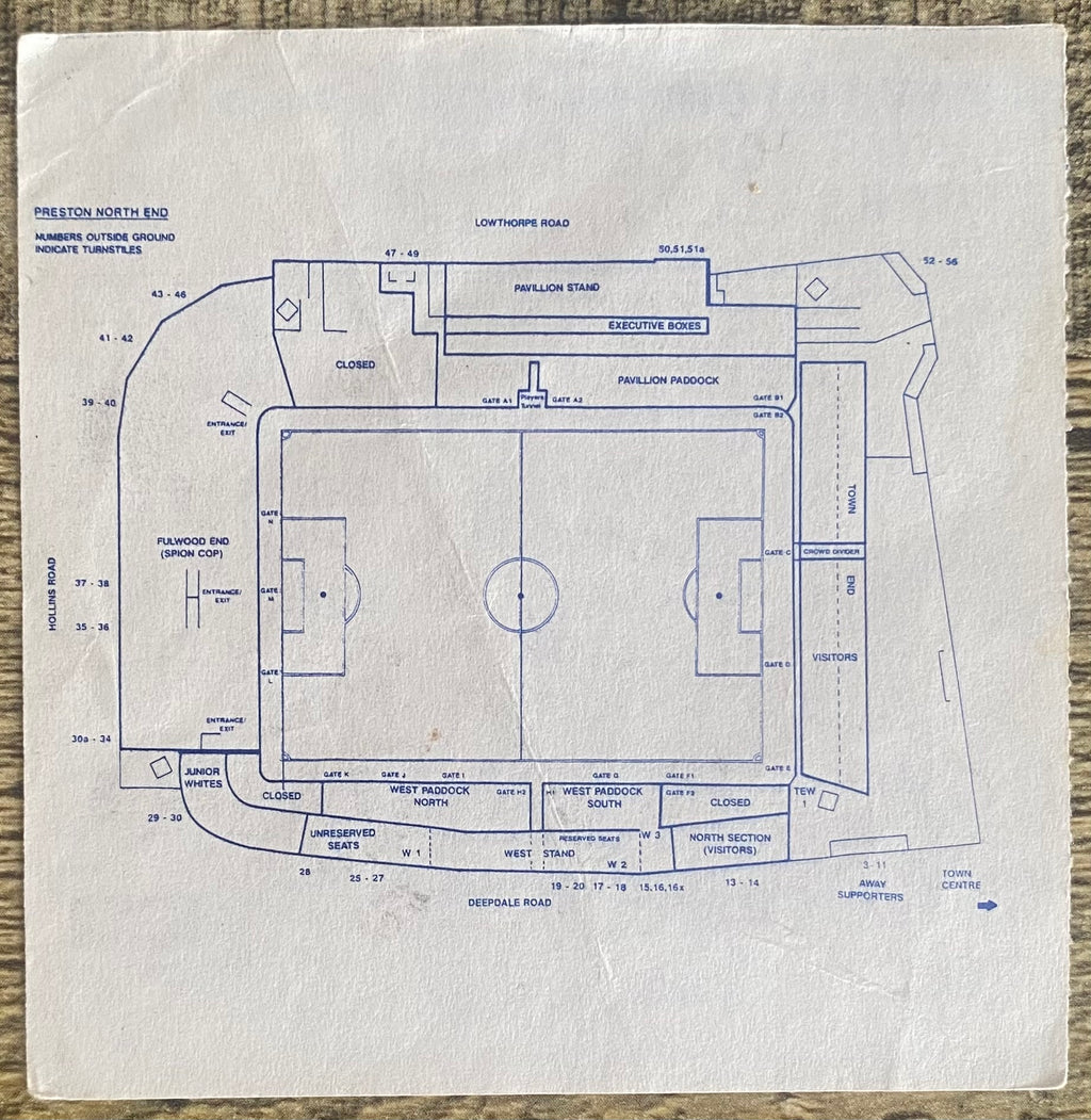 1991/92 ORIGINAL DIVISION 3 TICKET PRESTON NORTH END V WEST BROMWICH ALBION