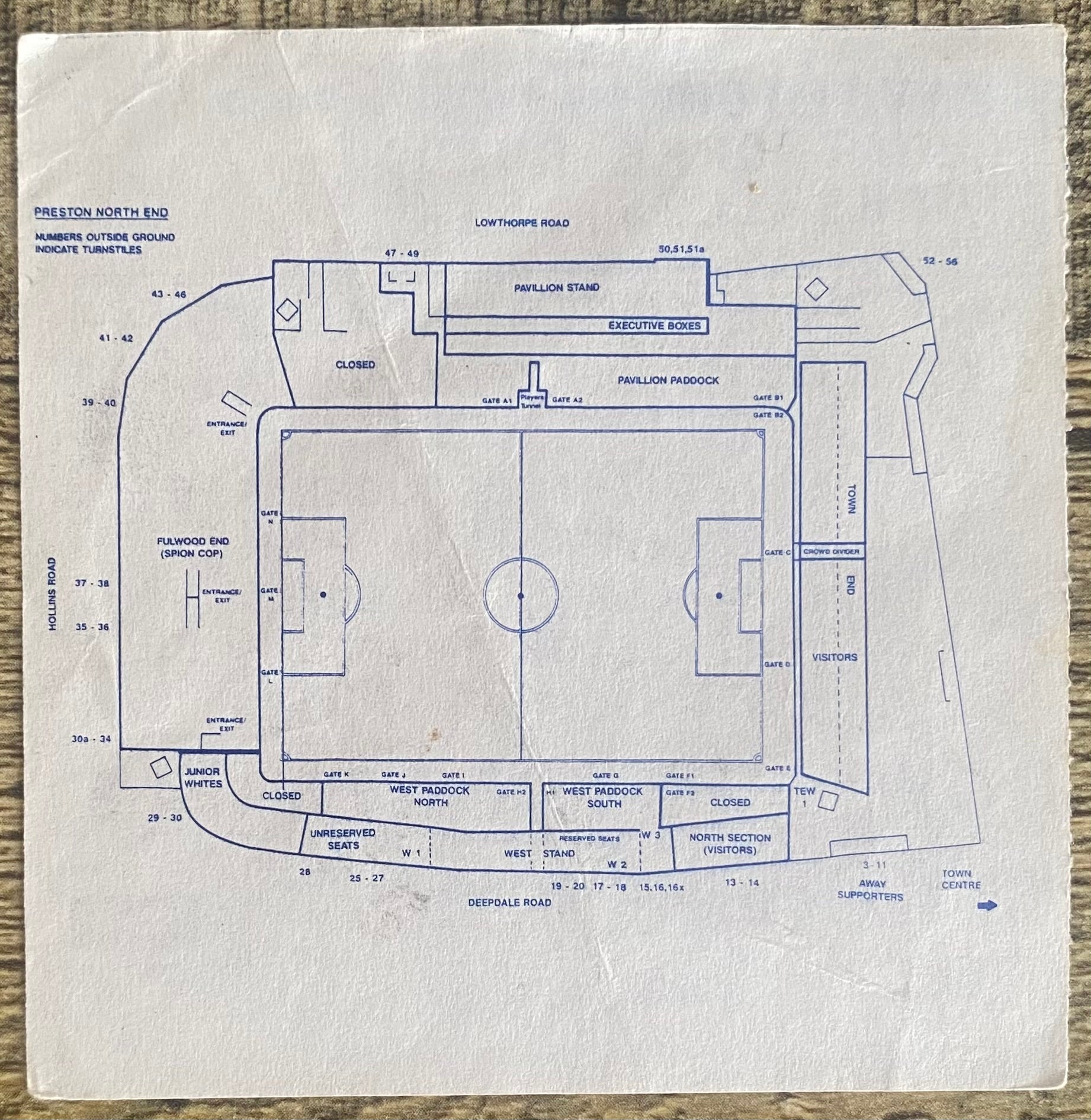 1991/92 ORIGINAL DIVISION 3 TICKET PRESTON NORTH END V WEST BROMWICH ALBION
