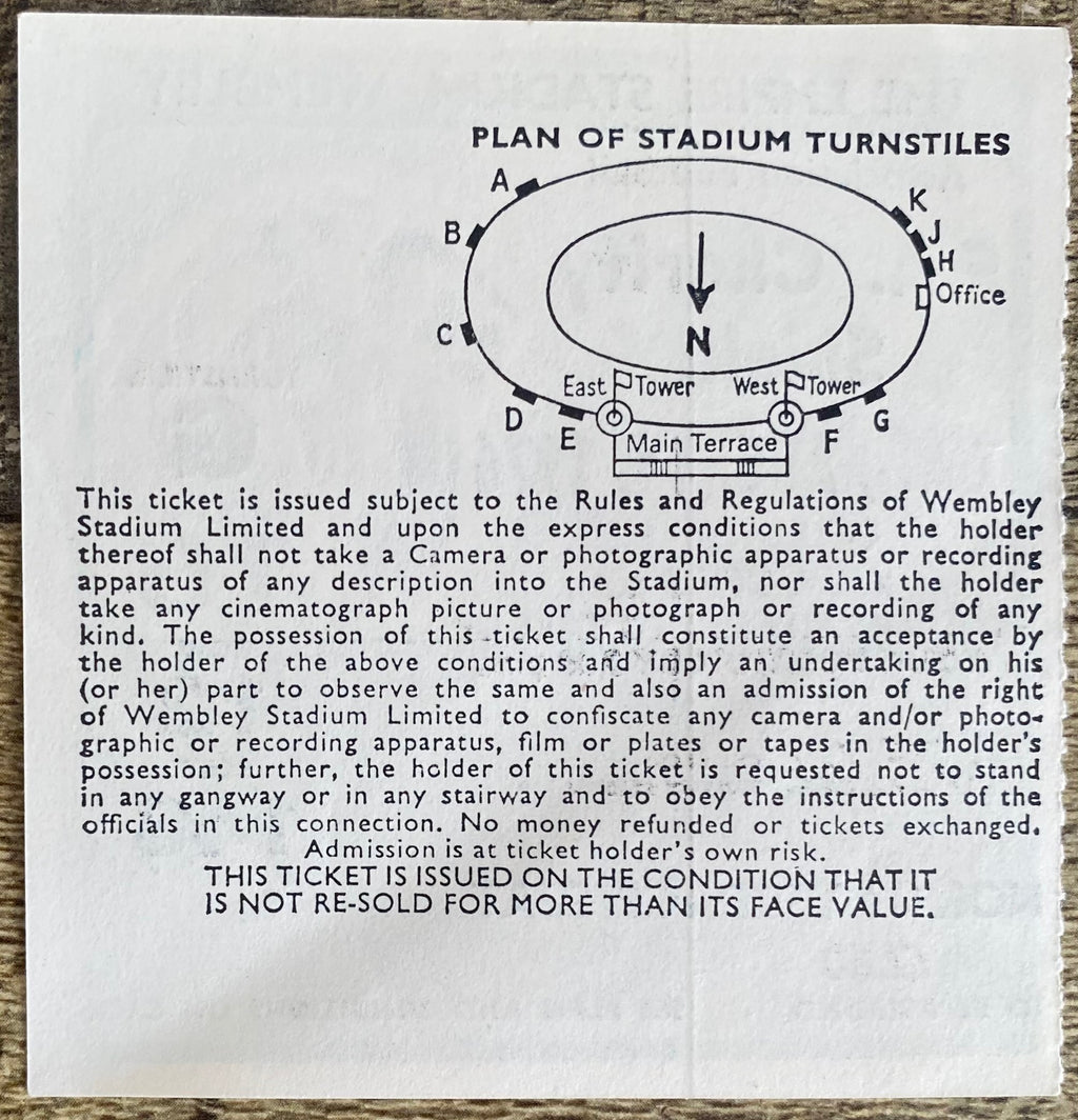1976 ORIGINAL CHARITY SHIELD TICKET LIVERPOOL V SOUTHAMPTON