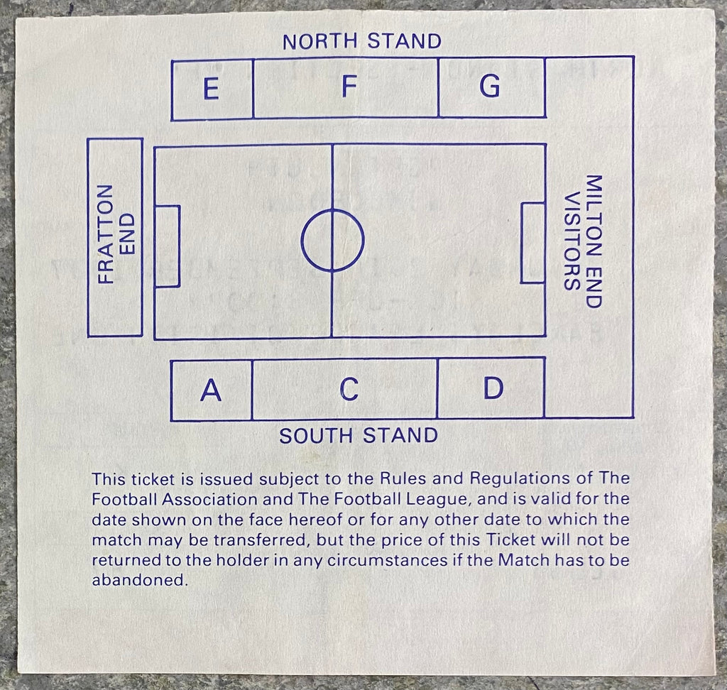1987/88 ORIGINAL DIVISION 1 TICKET PORTSMOUTH V WIMBLEDON