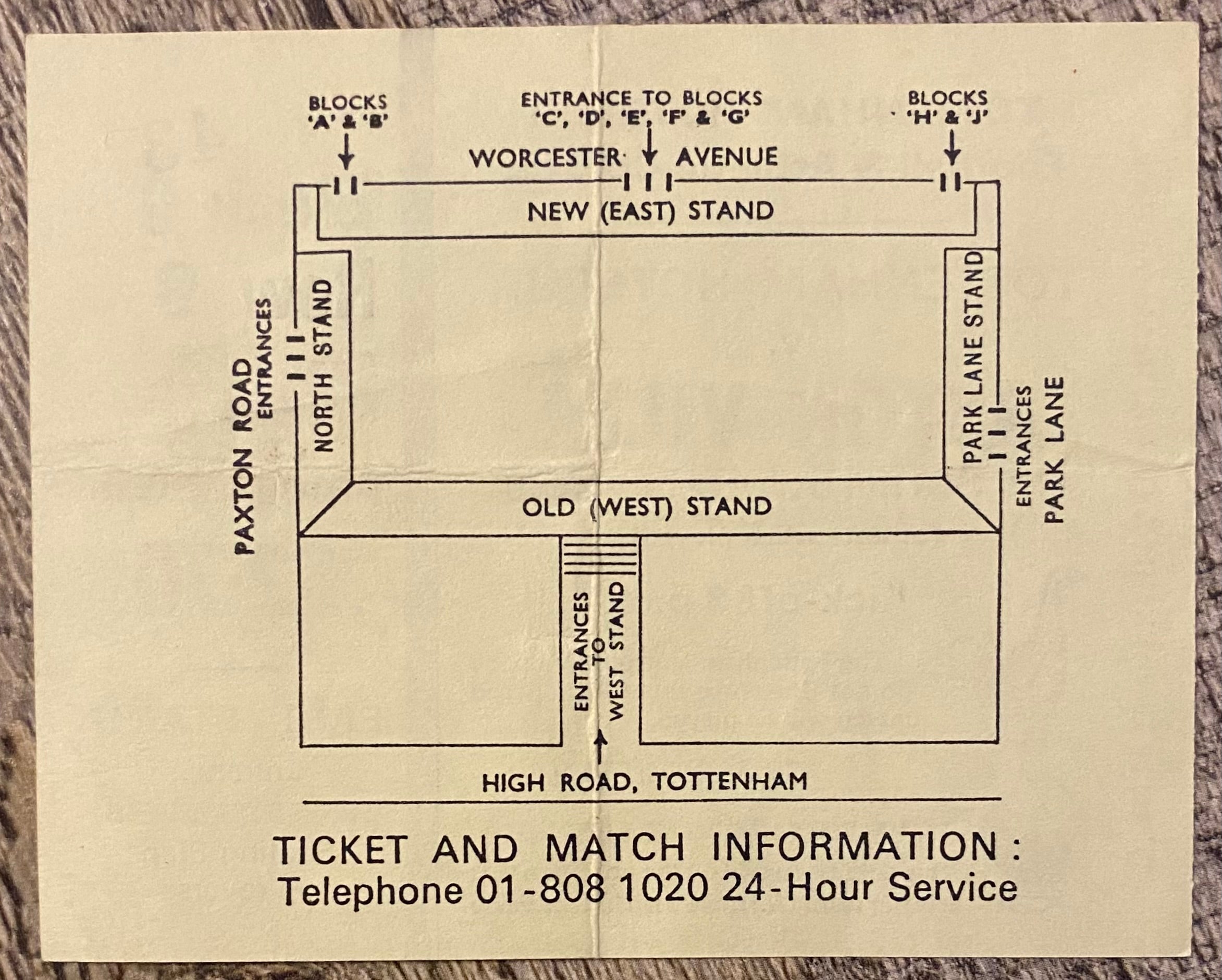 1979/80 ORIGINAL DIVISION ONE TICKET TOTTENHAM HOTSPUR V ASTON VILLA