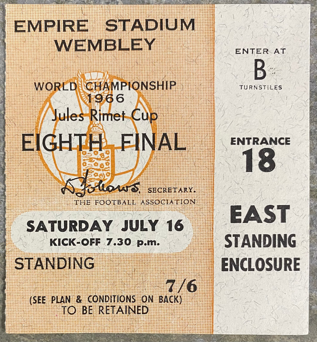 1966 ORIGINAL WORLD CUP 1ST ROUND TICKET ENGLAND V MEXICO @ WEMBLEY