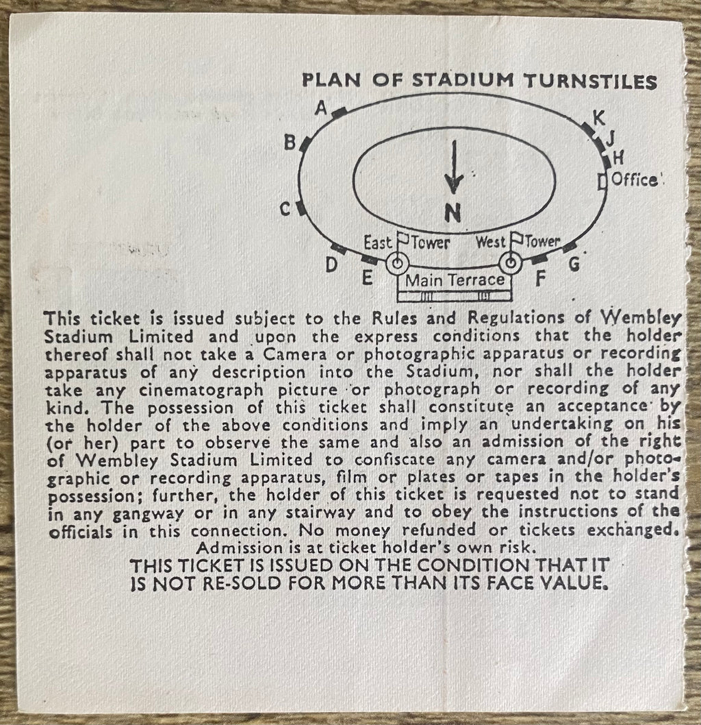 1978 ORIGINAL INTERNATIONAL TICKET ENGLAND V BRAZIL