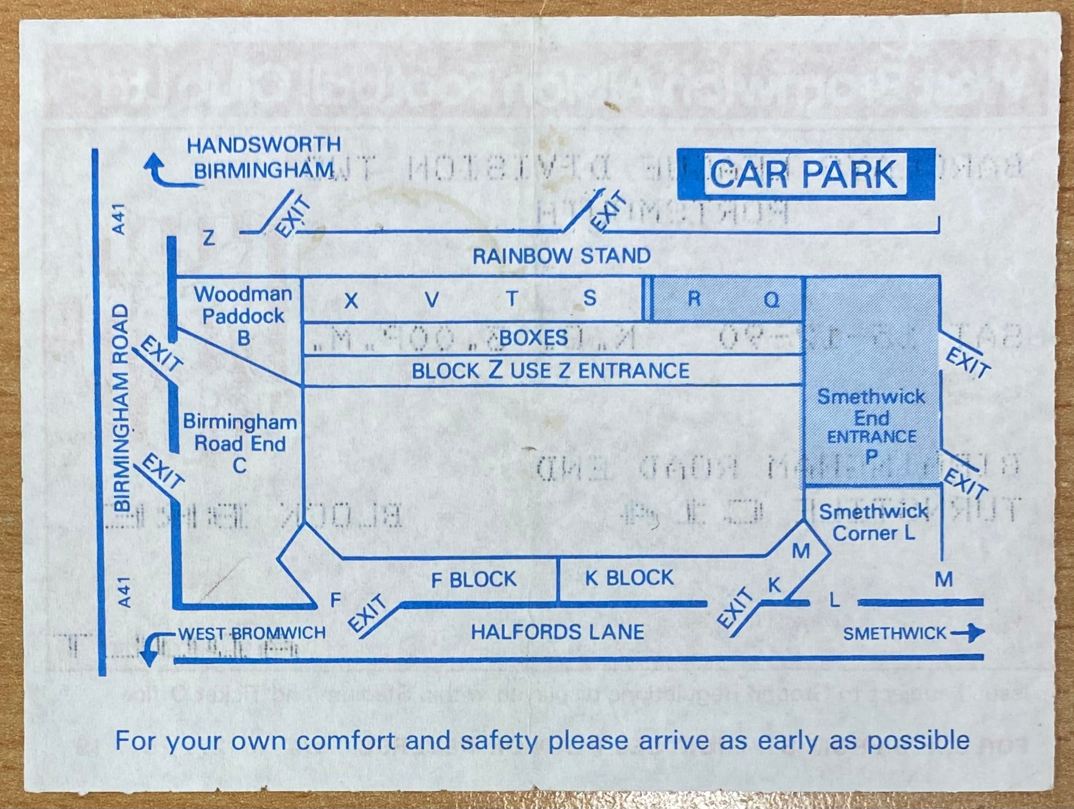 1990/91 ORIGINAL DIVISION 2 TICKET WEST BROMWICH ALBION V PORTSMOUTH