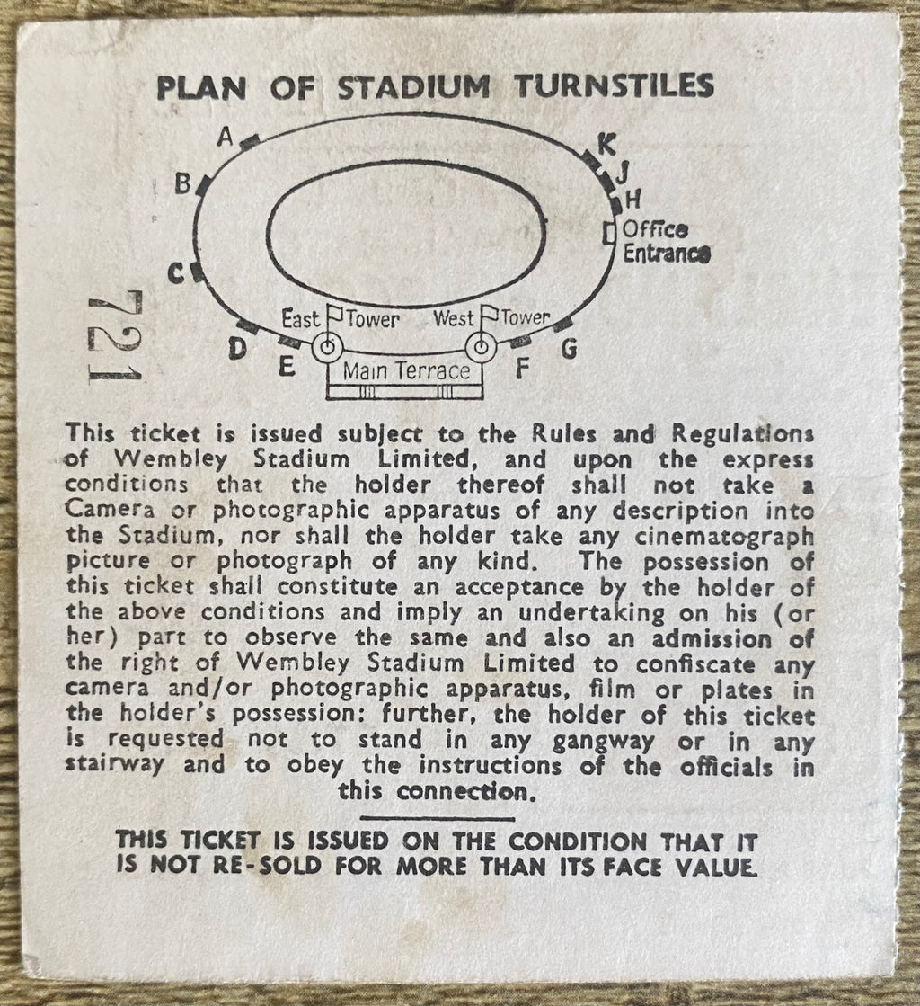 1967 ORIGINAL BRITISH HOME INTERNATIONAL CHAMPIONSHIPS TICKET ENGLAND V SCOTLAND