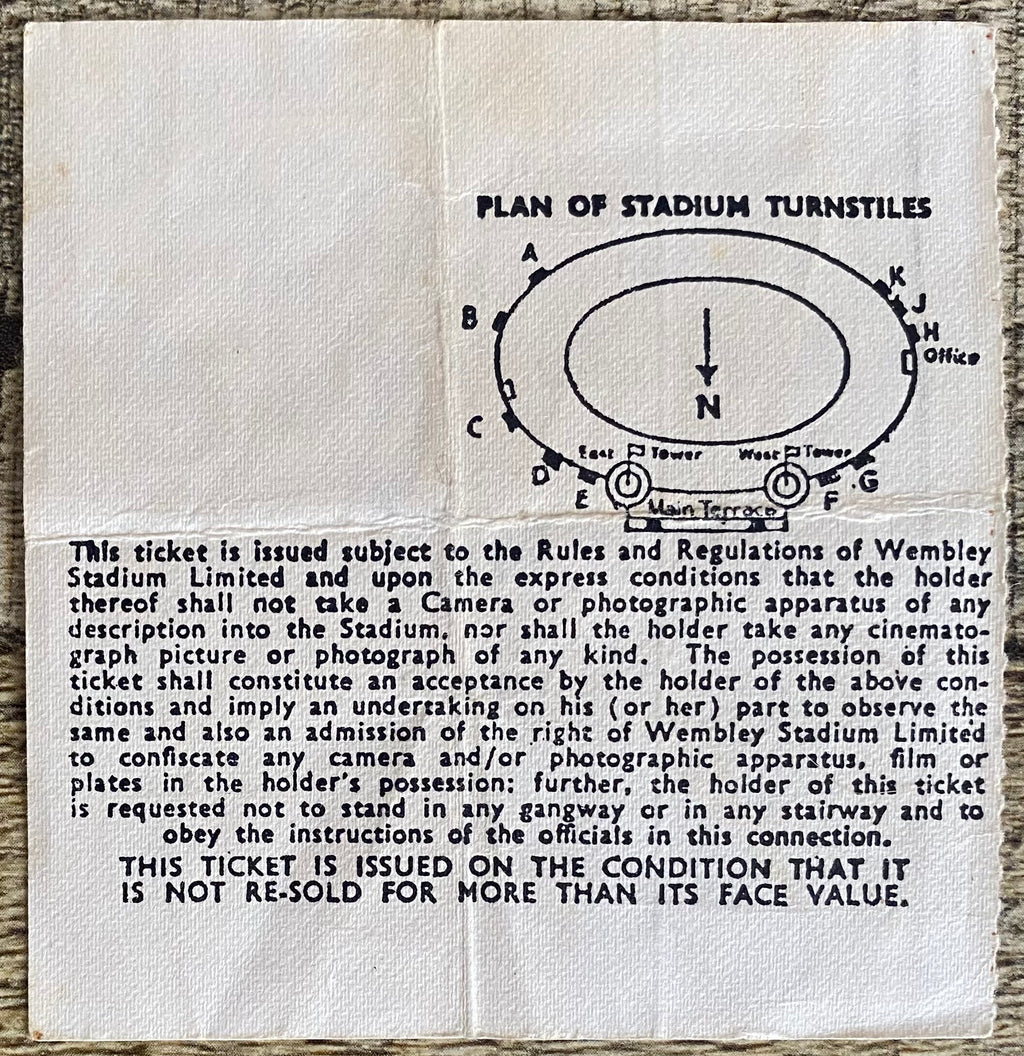 1970 ORIGINAL FA CUP FINAL TICKET CHELSEA V LEEDS UNITED