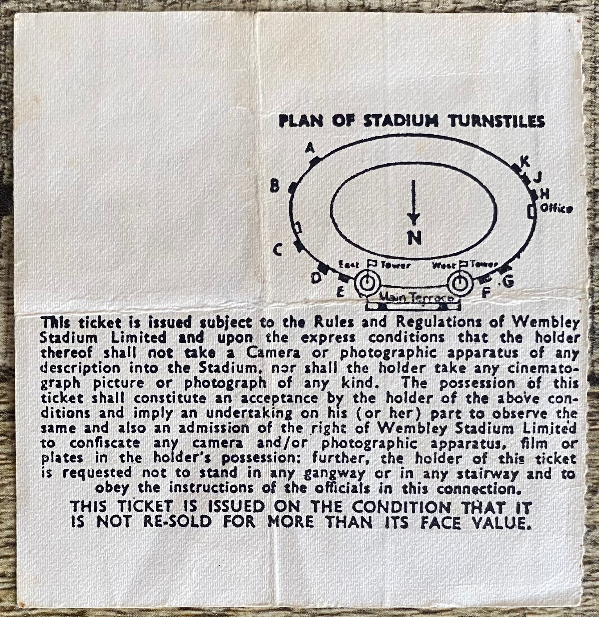 1970 ORIGINAL FA CUP FINAL TICKET CHELSEA V LEEDS UNITED