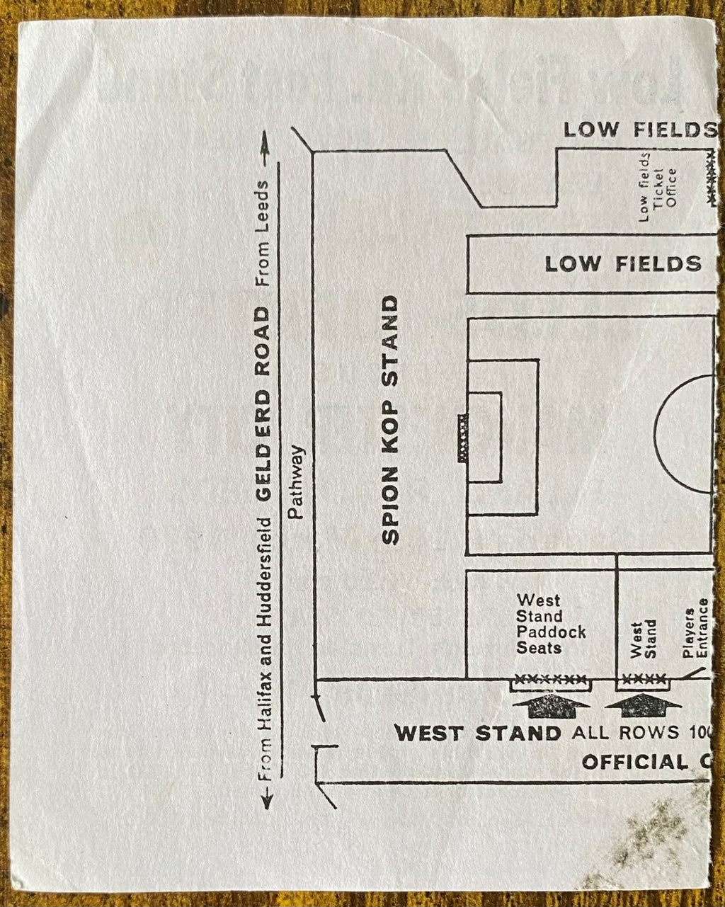 1969/70 ORIGINAL DIVISION ONE TICKET LEEDS UNITED V MANCHESTER CITY