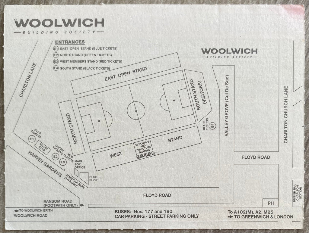 1991/92 ORIGINAL FA CUP 3RD ROUND  TICKET CHARLTON ATHLETIC V BARNET