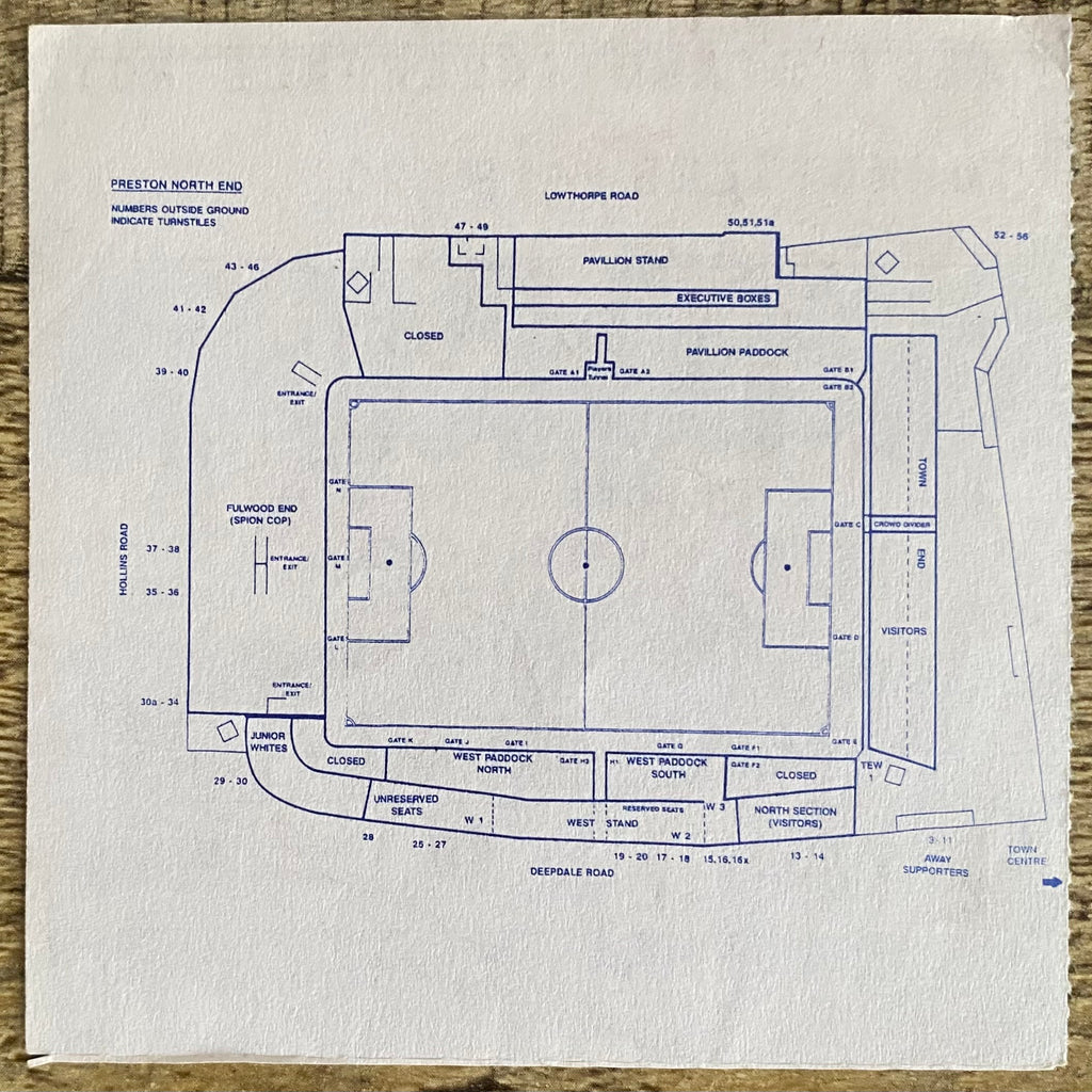1992/93 ORIGINAL DIVISION 2 TICKET PRESTON NORTH END V LEYTON ORIENT