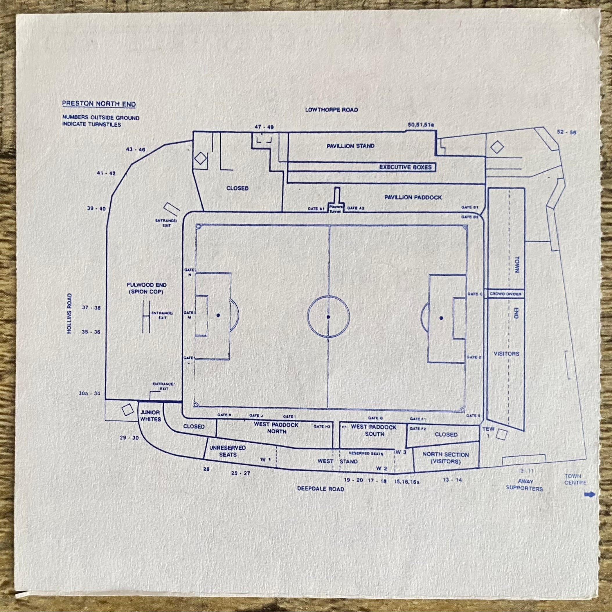 1992/93 ORIGINAL DIVISION 2 TICKET PRESTON NORTH END V LEYTON ORIENT
