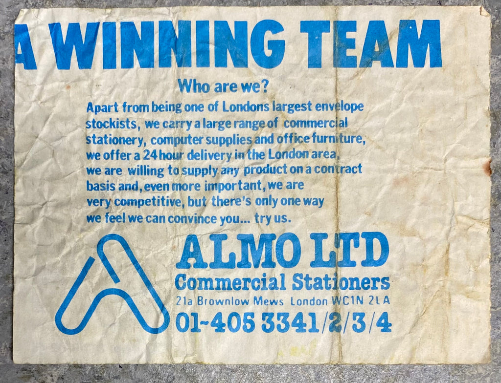 1984/85 ORIGINAL DIVISION TWO TICKET CRYSTAL PALACE V LEEDS UNITED