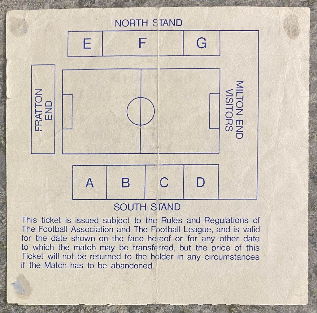 1989/90 ORIGINAL DIVISION 1 TICKET PORTSMOUTH V BRIGHTON AND HOVE ALBION
