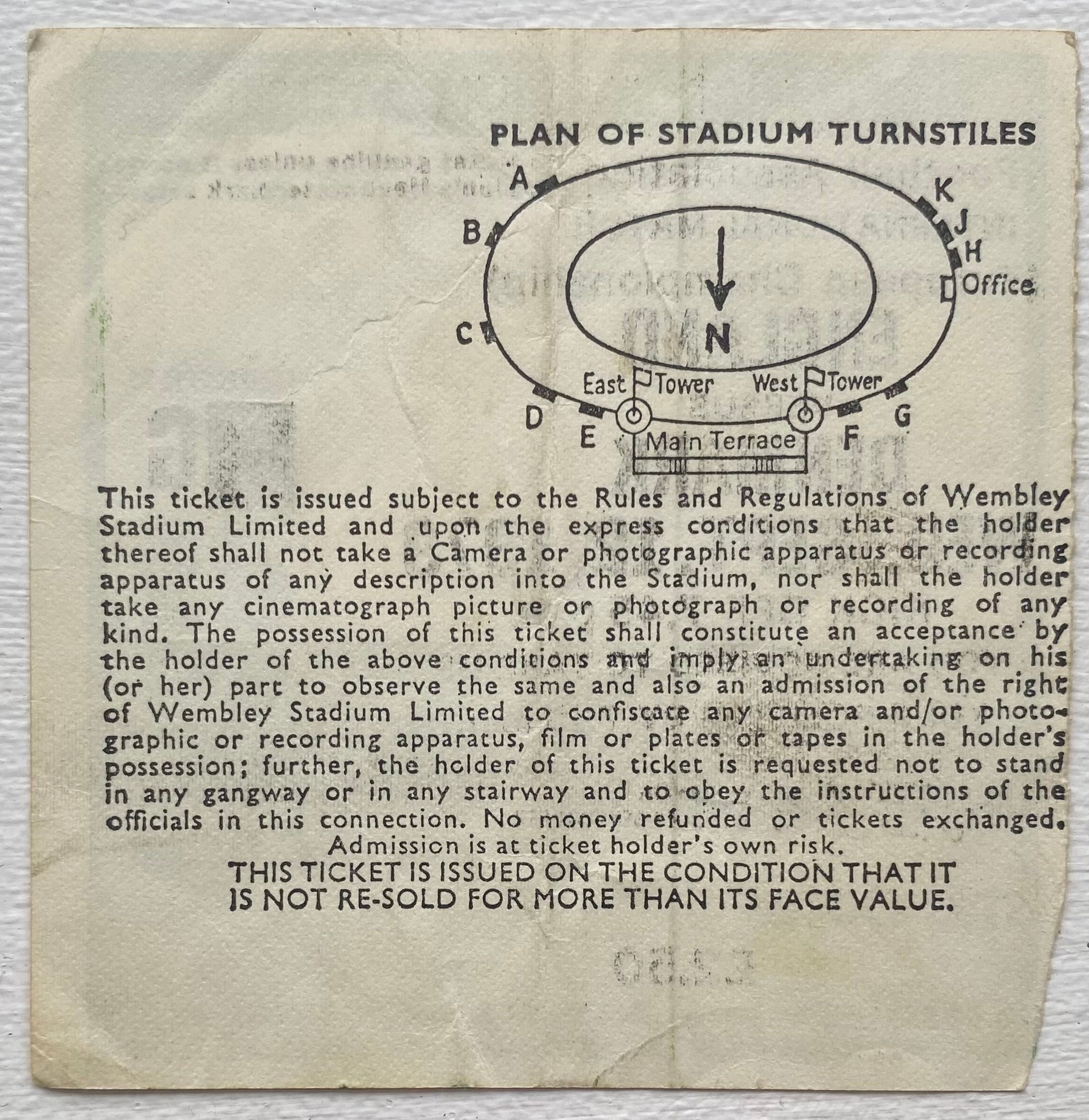 1979 ORIGINAL EUROPEAN CHAMPIONSHIPS QUALIFYING TICKET ENGLAND V DENMARK