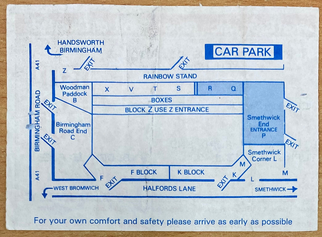 1991/92 ORIGINAL DIVISION 3 TICKET WEST BROMWICH ALBION V FULHAM