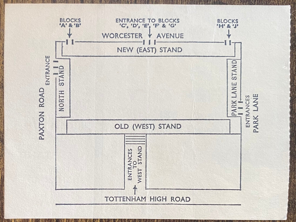 1968/69 ORIGINAL LEAGUE CUP 3RD ROUND TICKET TOTTENHAM HOTSPUR V EXETER CITY