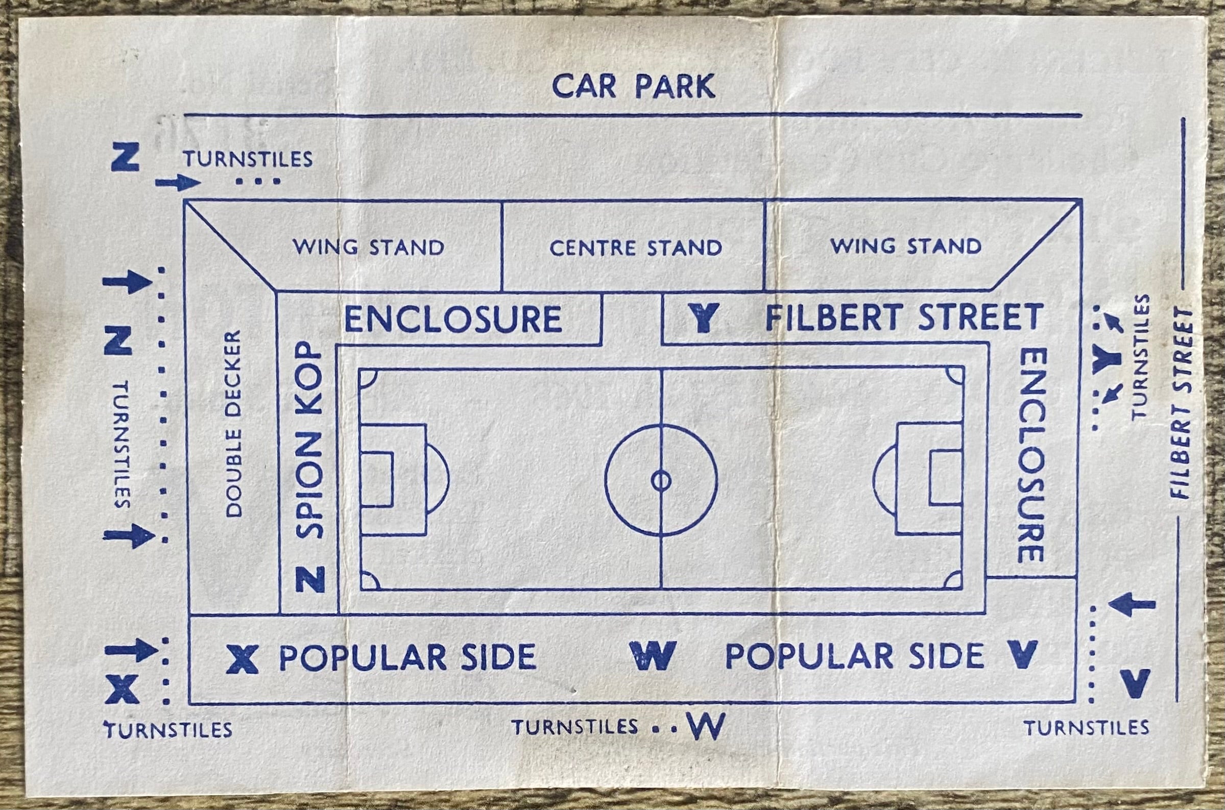 1967/68 ORIGINAL FA CUP 6TH ROUND TICKET LEICESTER CITY V EVERTON