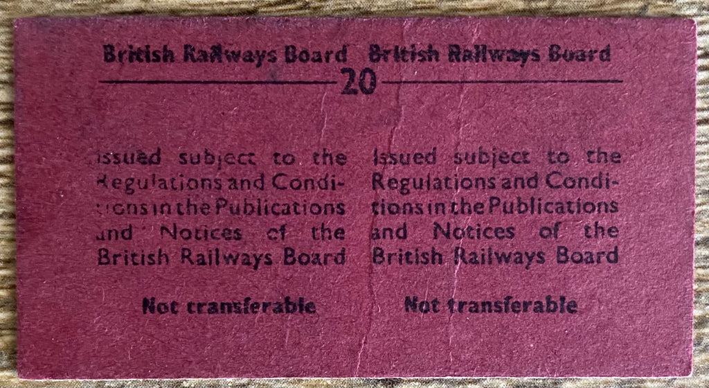 1977 ORIGINAL FOOTBALL SPECIAL BRITISH RAIL TRAIN TICKET NOTTINGHAM FOREST TRAVELLING TO CHELSEA