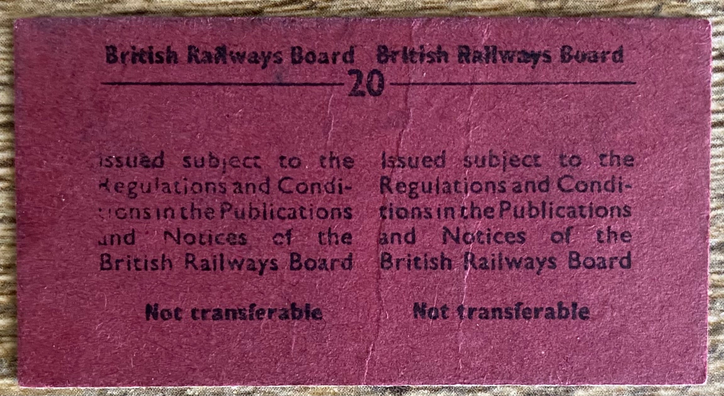 1977 ORIGINAL FOOTBALL SPECIAL BRITISH RAIL TRAIN TICKET NOTTINGHAM FOREST TRAVELLING TO CHELSEA