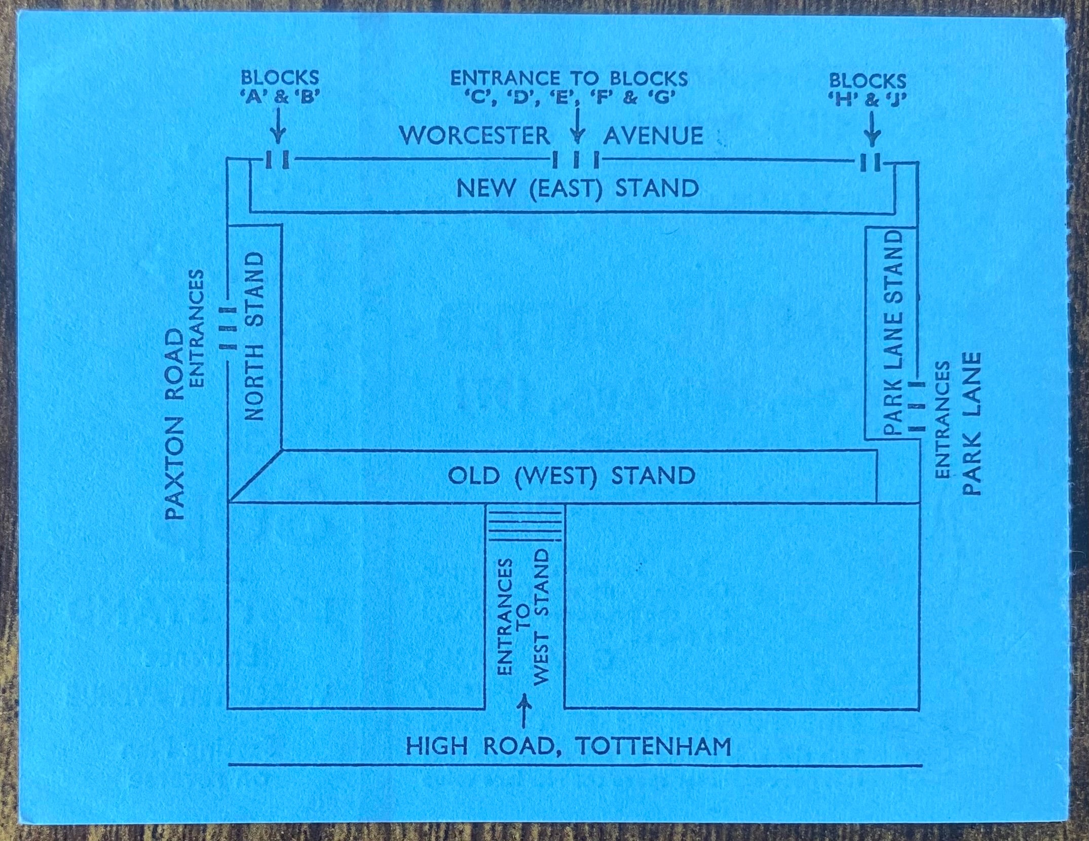 1971/72 ORIGINAL DIVISION ONE TICKET TOTTENHAM HOTSPUR V NEWCASTLE UNITED