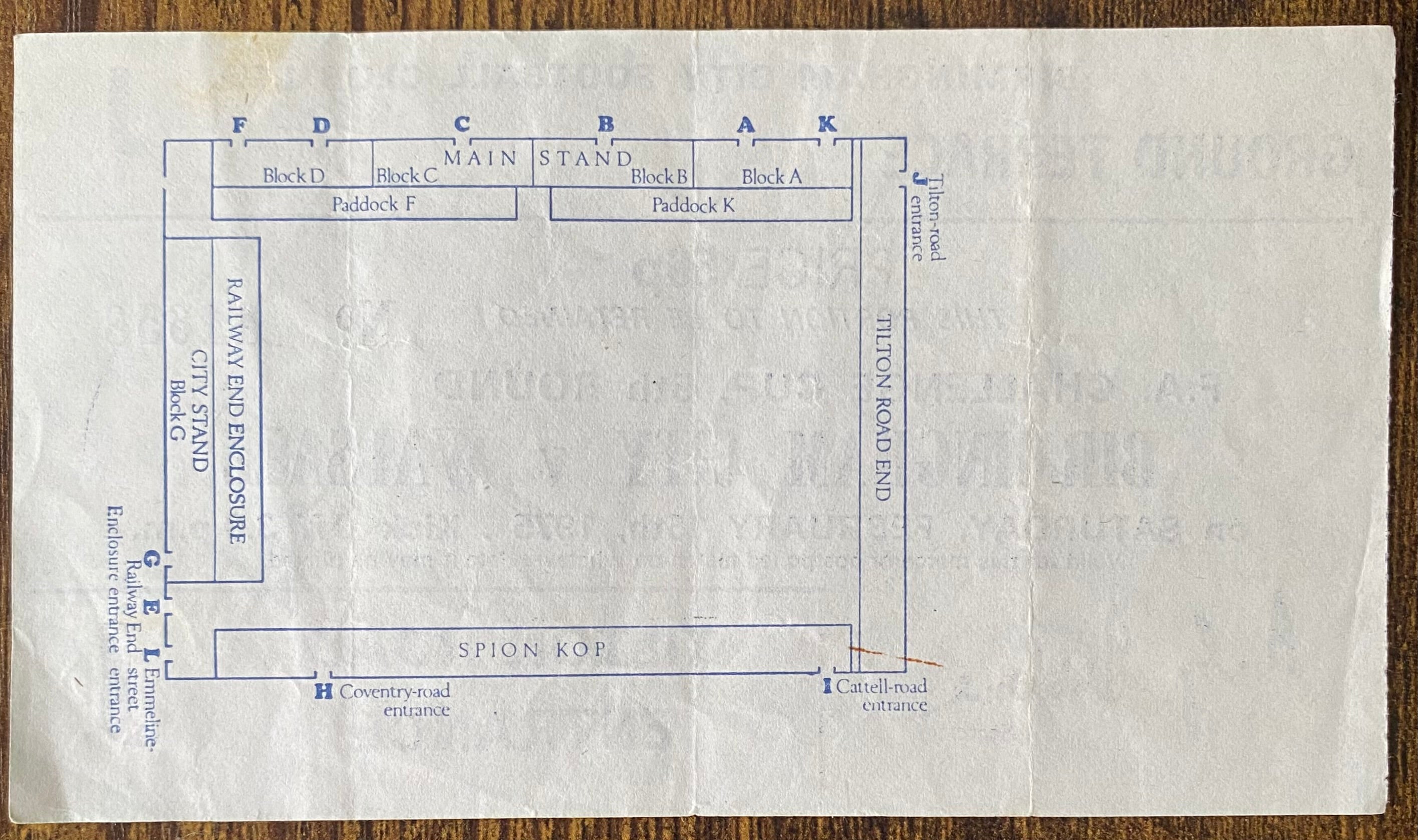 1974/75 ORIGINAL FA CUP 5TH ROUND TICKET BIRMINGHAM CITY V WALSALL