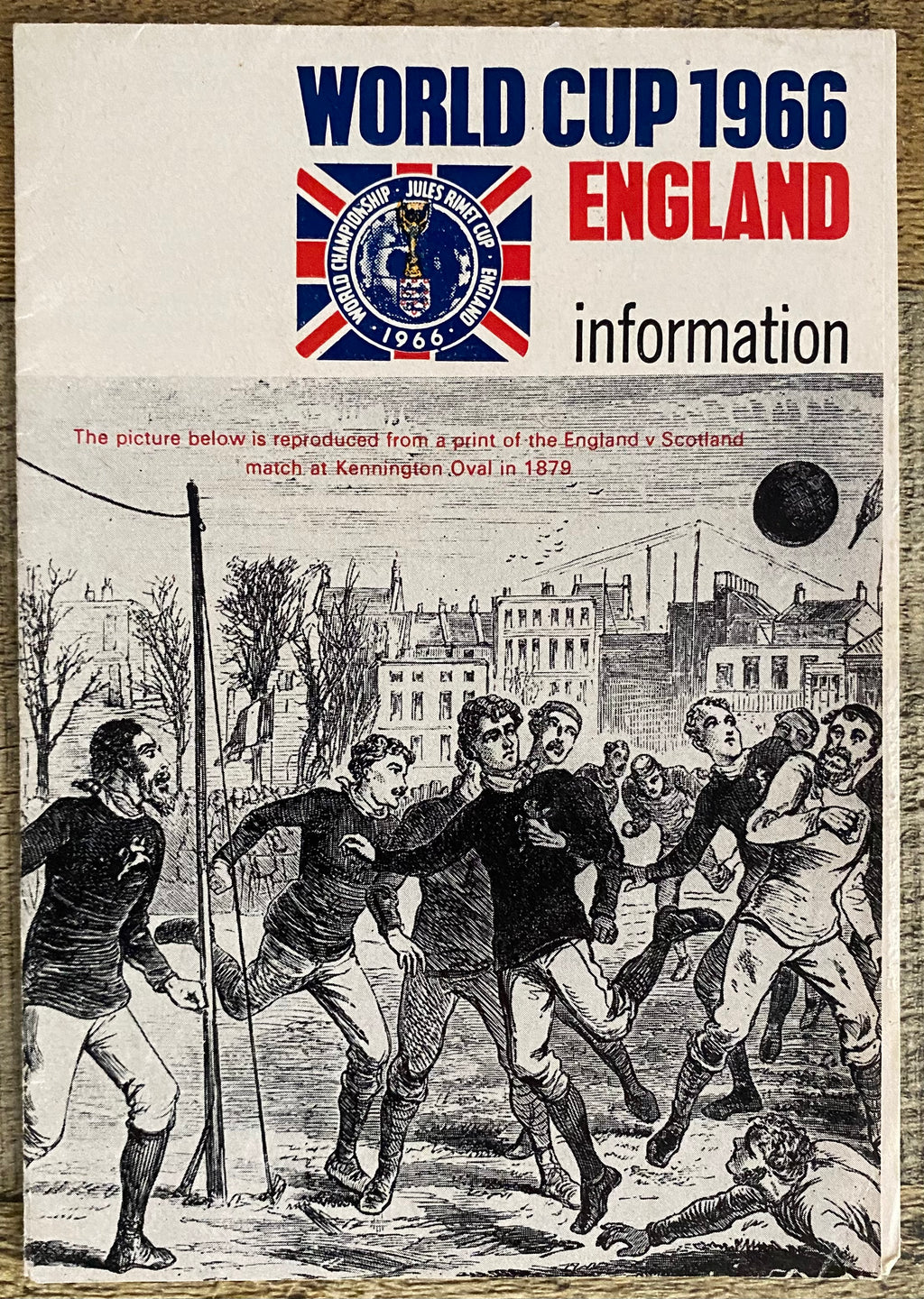 1966 WORLD CUP ORIGINAL OFFICIAL TICKET INFORMATION FOLD OUT BOOKLET