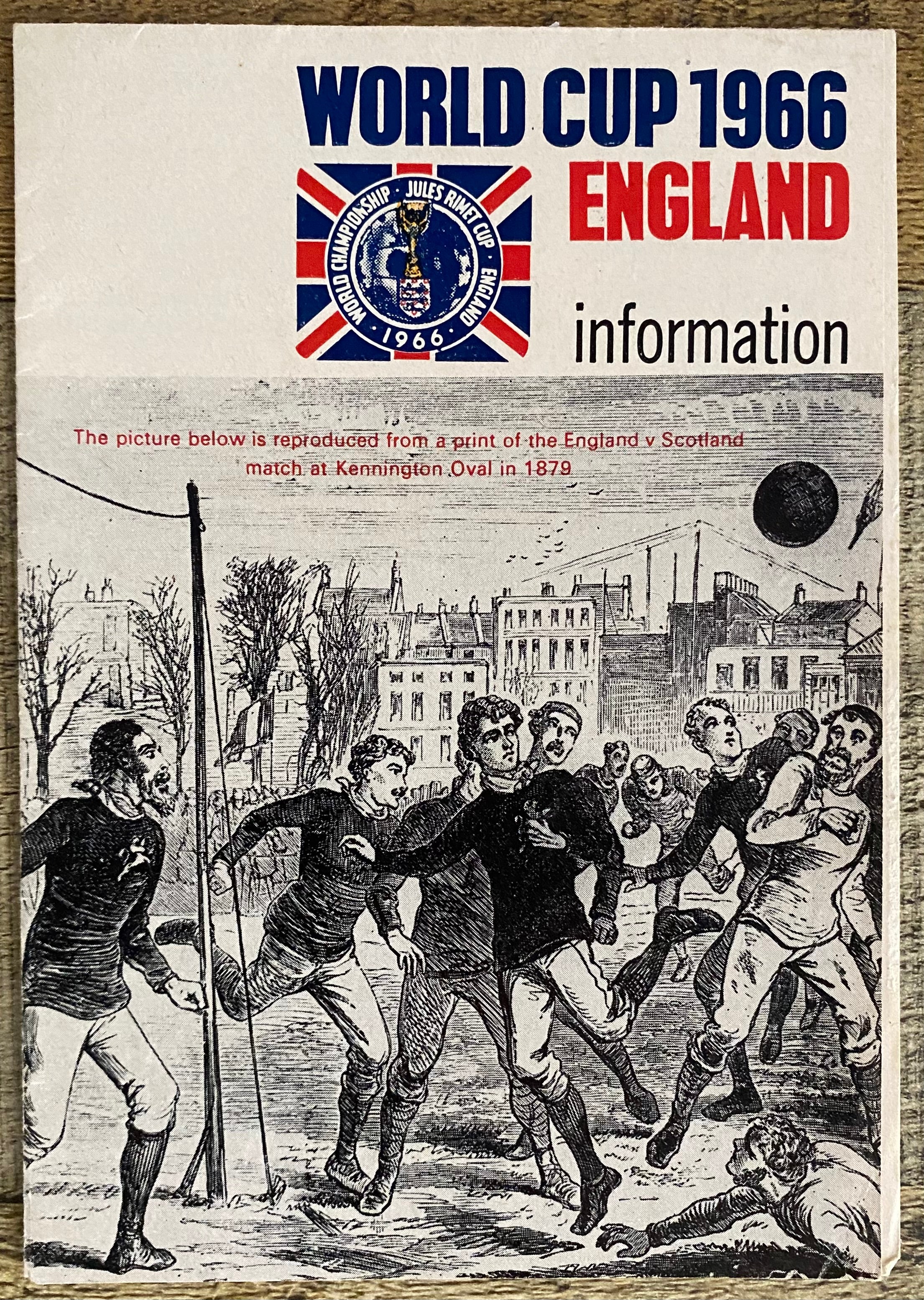 1966 WORLD CUP ORIGINAL OFFICIAL TICKET INFORMATION FOLD OUT BOOKLET