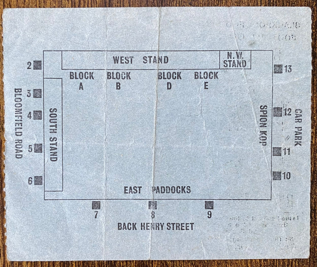 1972/73 ORIGINAL DIVISION 2 TICKET BLACKPOOL V BURNLEY