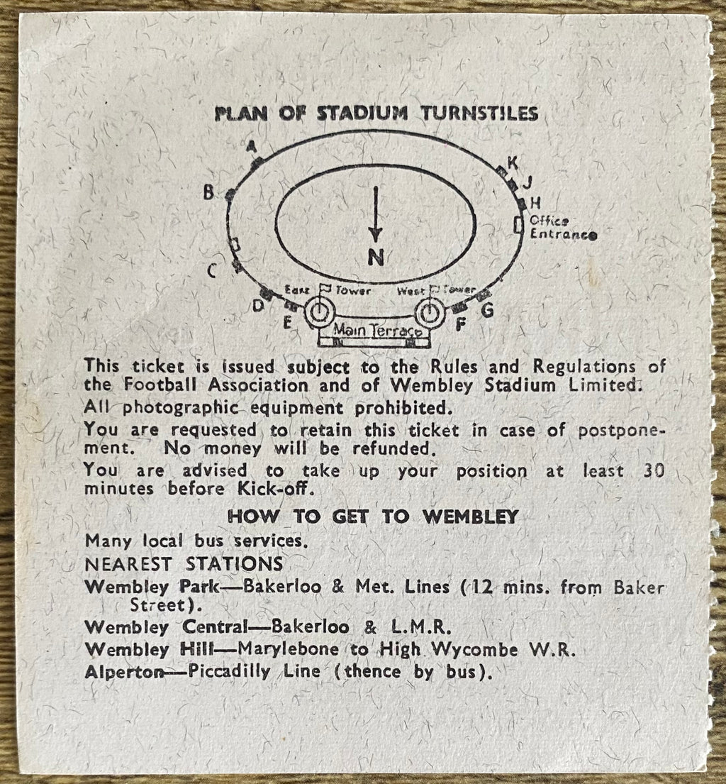 1966 ORIGINAL WORLD CUP FINAL TICKET AND TICKET HOLDER ENGLAND V WEST GERMANY @ WEMBLEY