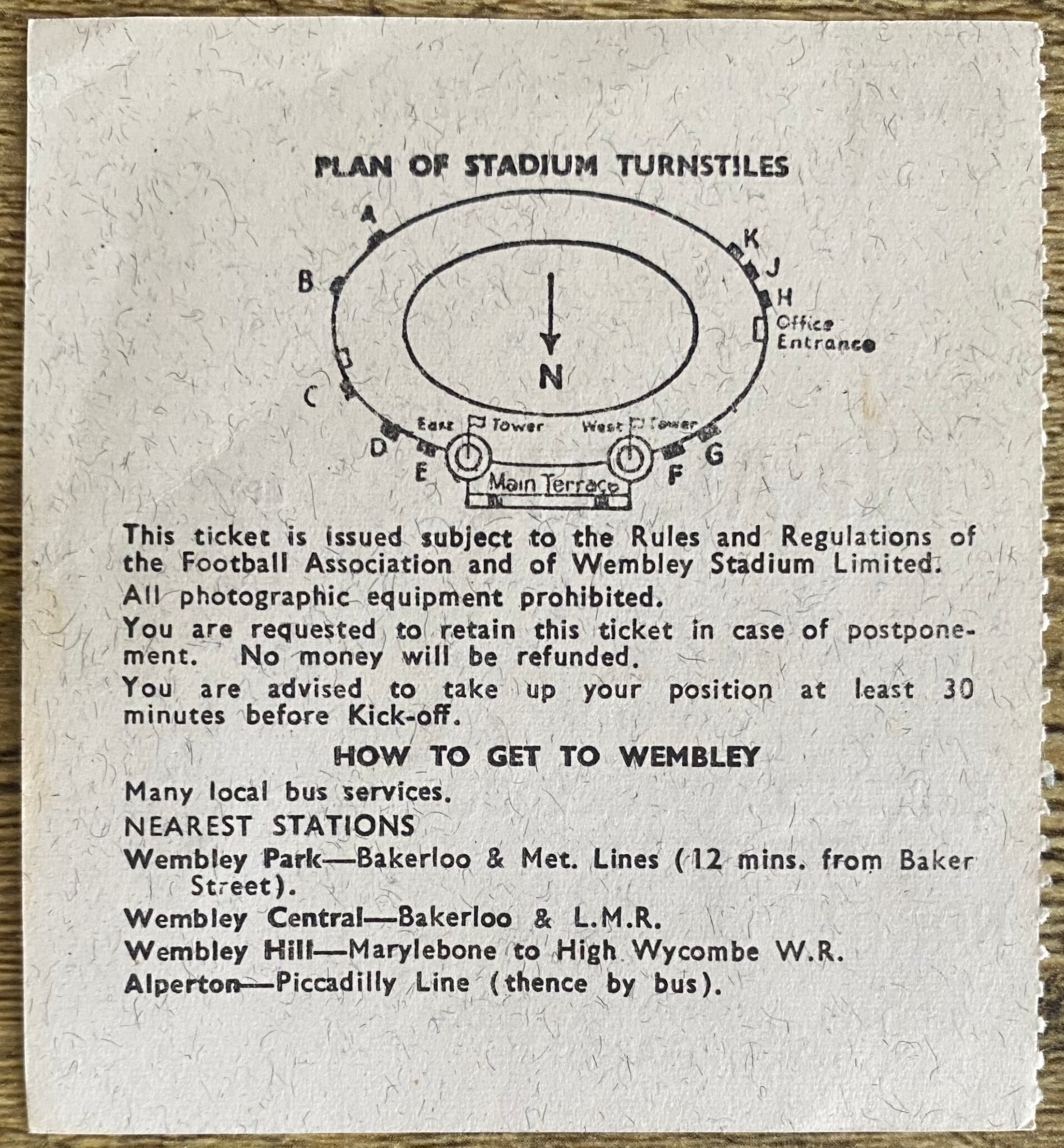 1966 ORIGINAL WORLD CUP FINAL TICKET AND TICKET HOLDER ENGLAND V WEST GERMANY @ WEMBLEY