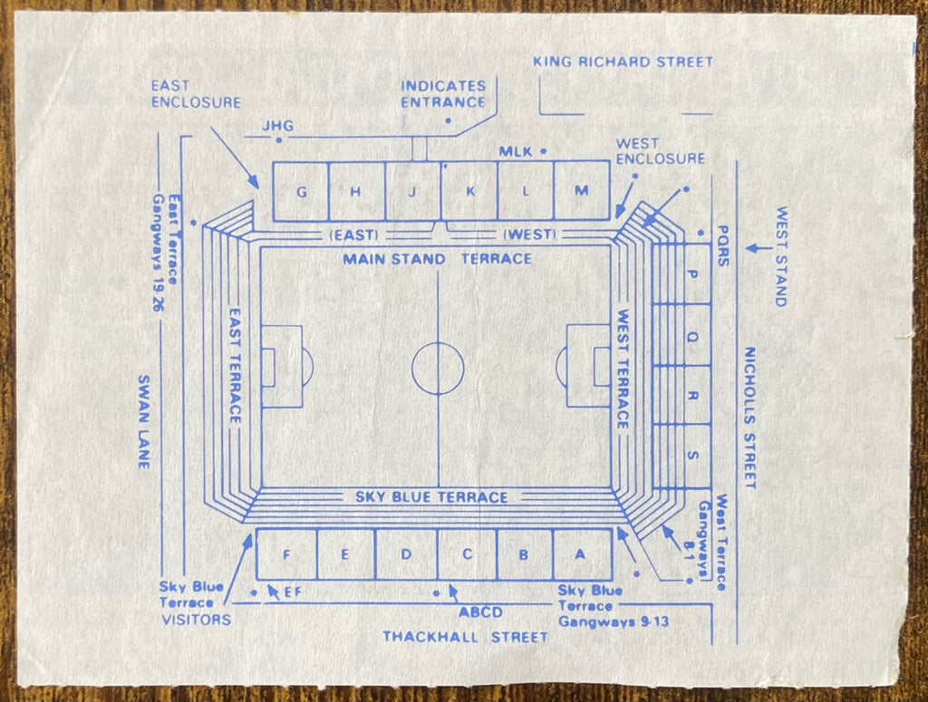 1986/87 ORIGINAL DIVISION 1 TICKET COVENTRY CITY V SHEFFIELD WEDNESDAY