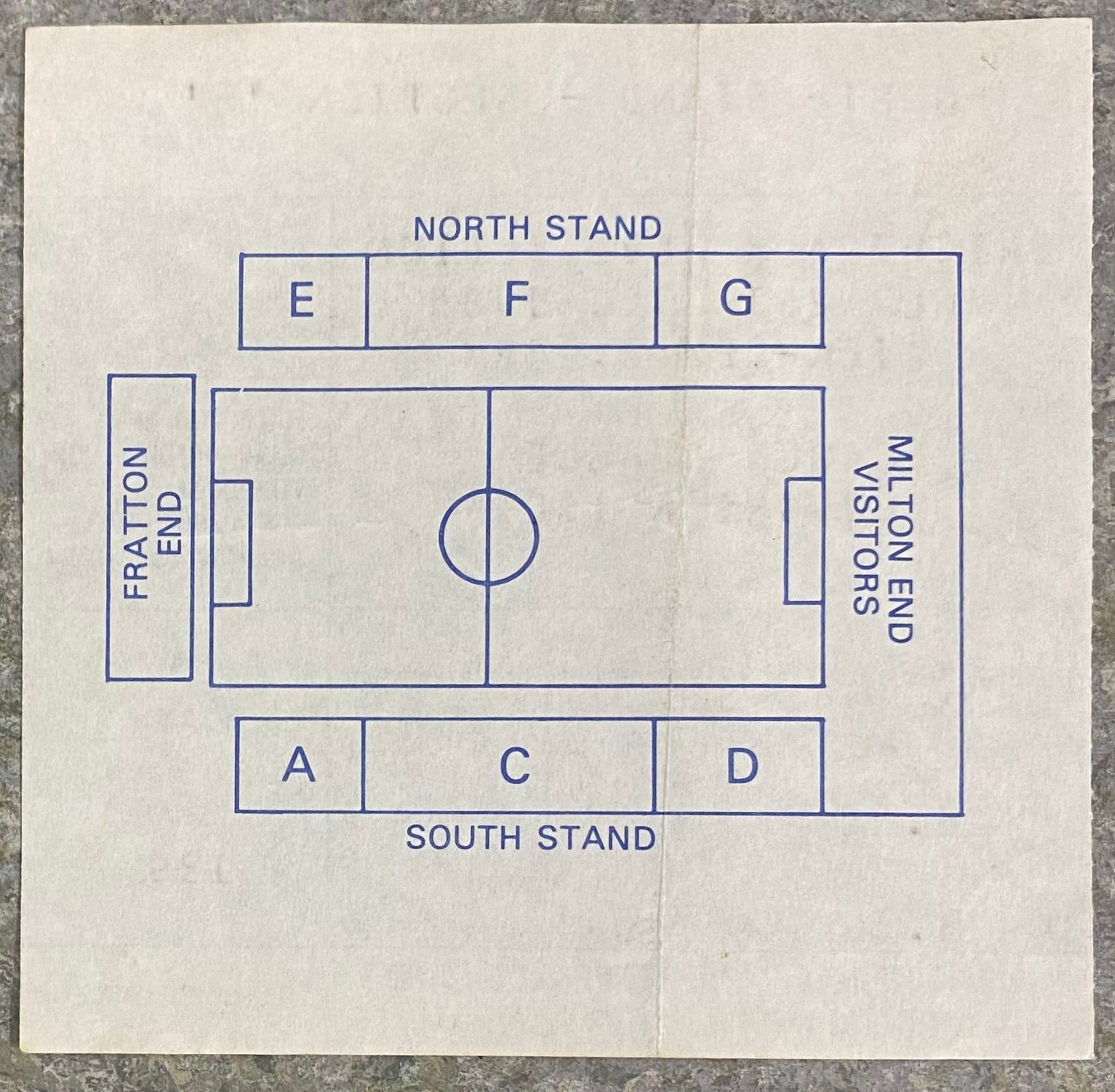 1985/86 ORIGINAL DIVISION 2 TICKET PORTSMOUTH V BRIGHTON AND HOVE ALBION