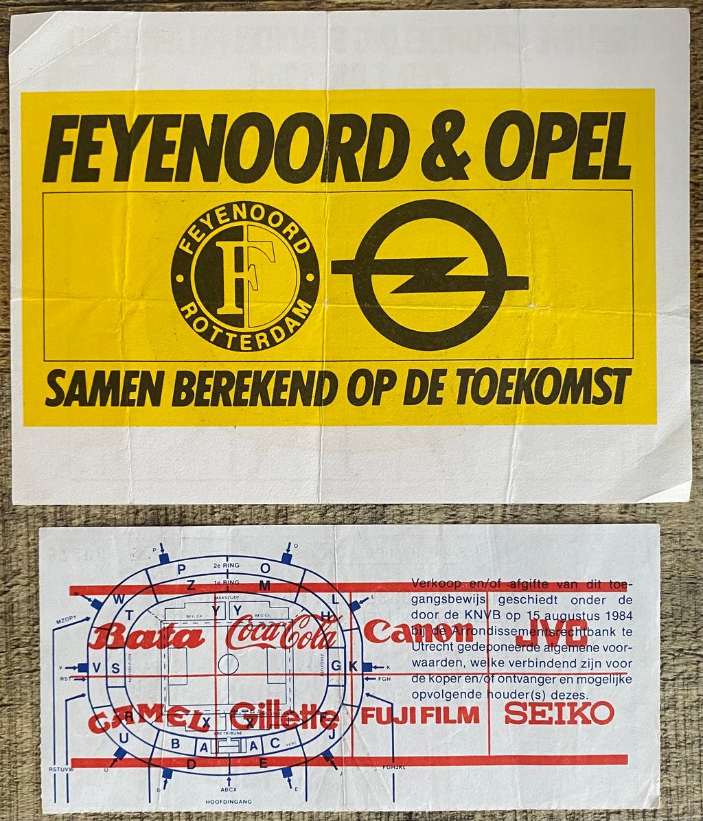 1985 ORIGINAL EUROPEAN CUP WINNERS CUP FINAL TICKET EVERTON V RAPID VIENNA @ ROTTERDAM