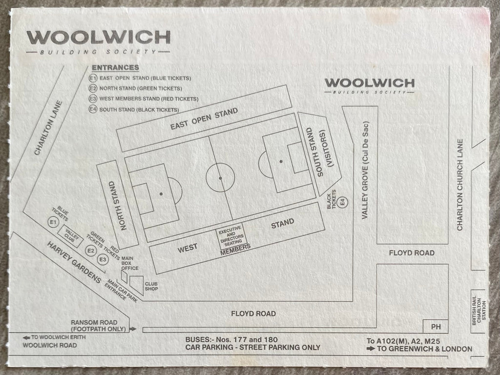 1991/92 ORIGINAL FA CUP 4TH ROUND  TICKET CHARLTON ATHLETIC V SHEFFIELD UNITED