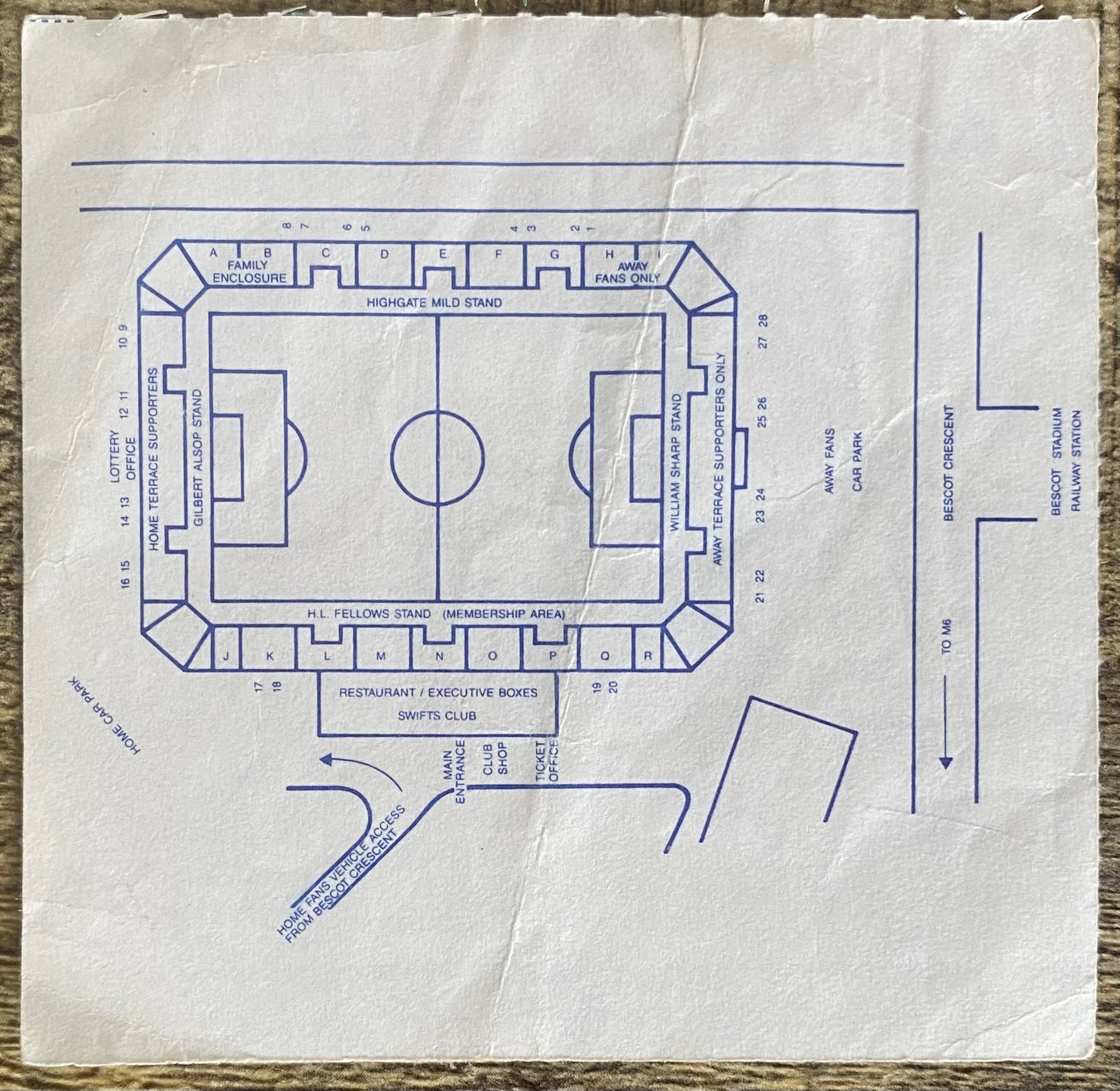 1990/91 ORIGINAL RUMBELOWS CUP 1ST ROUND 1ST LEG TICKET WALSALL V CAMBRIDGE UNITED