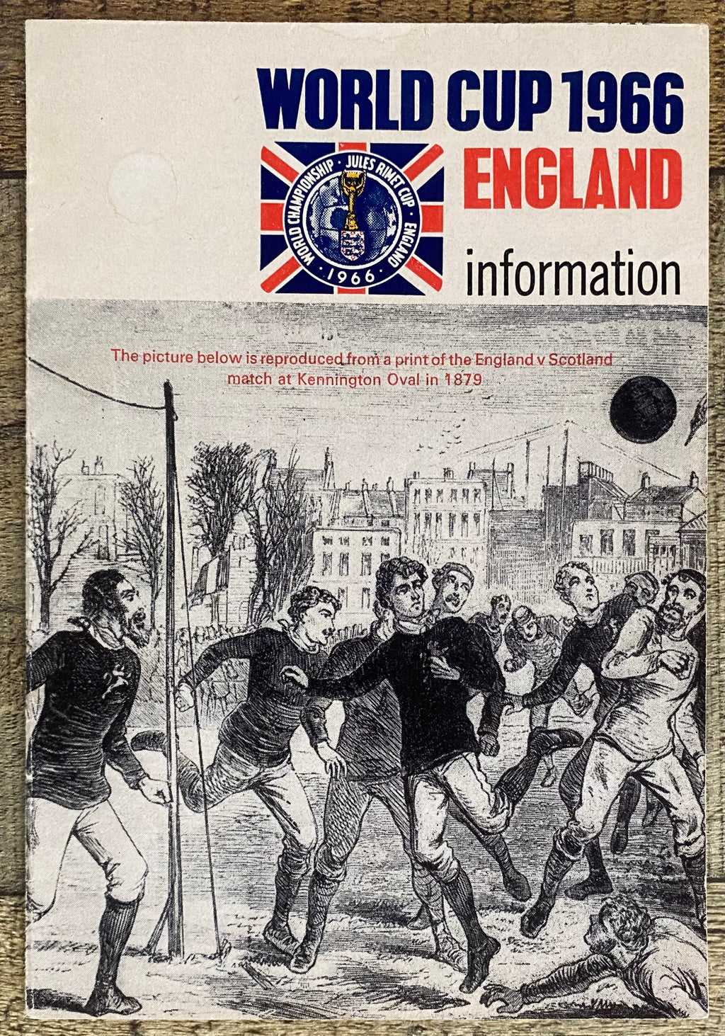 1966 WORLD CUP ORIGINAL OFFICIAL TICKET INFORMATION FOLD OUT BOOKLET