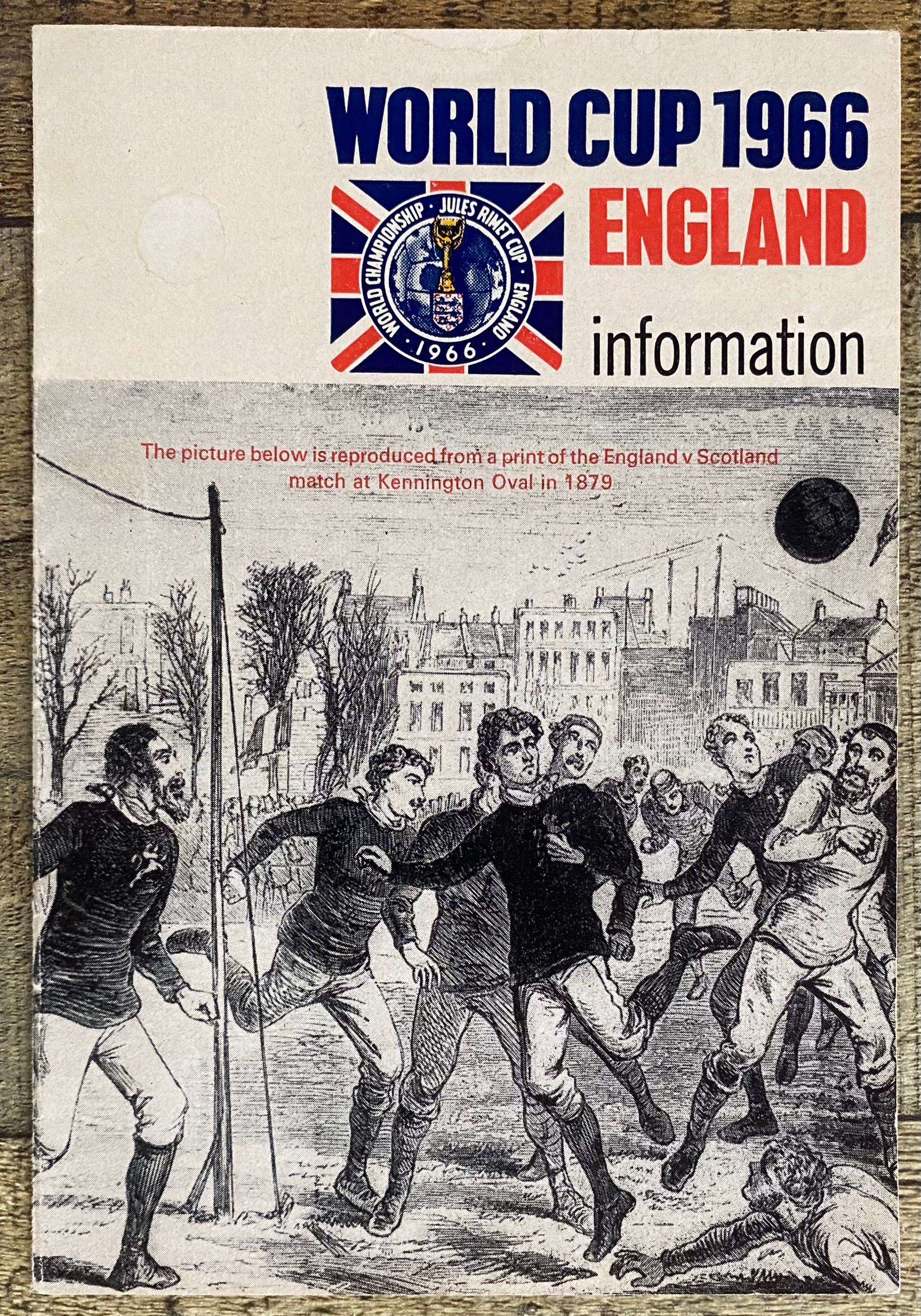1966 WORLD CUP ORIGINAL OFFICIAL TICKET INFORMATION FOLD OUT BOOKLET