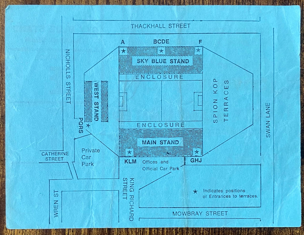 1973/74 ORIGINAL DIVISION 1 TICKET COVENTRY CITY V WEST HAM UNITED