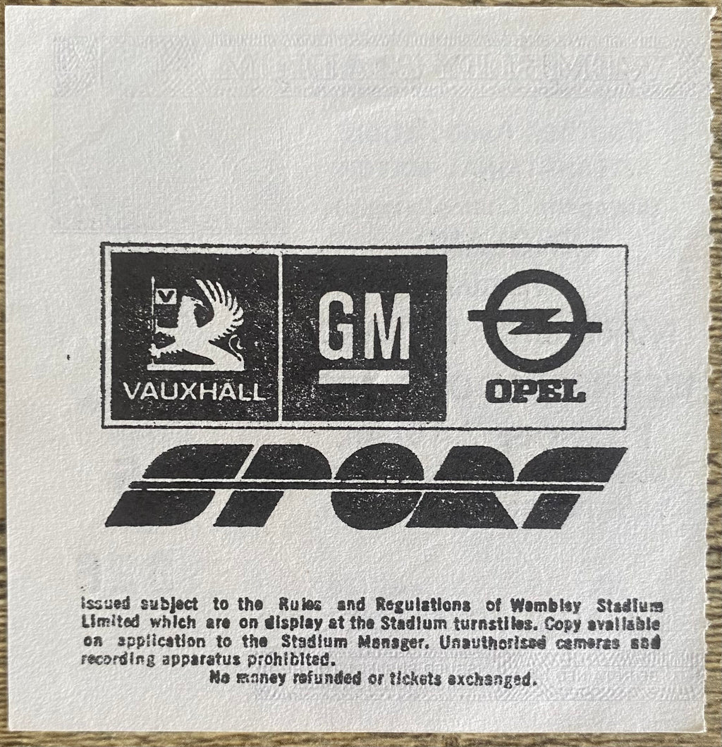 1986 ORIGINAL EUROPEAN CHAMPIONSHIPS QUALIFYING TICKET ENGLAND V NORTHERN IRELAND