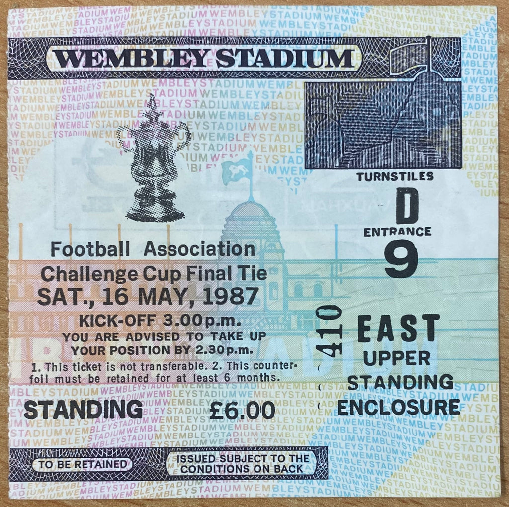 1987 ORIGINAL FA CUP FINAL TICKET COVENTRY CITY V TOTTENHAM HOTSPUR