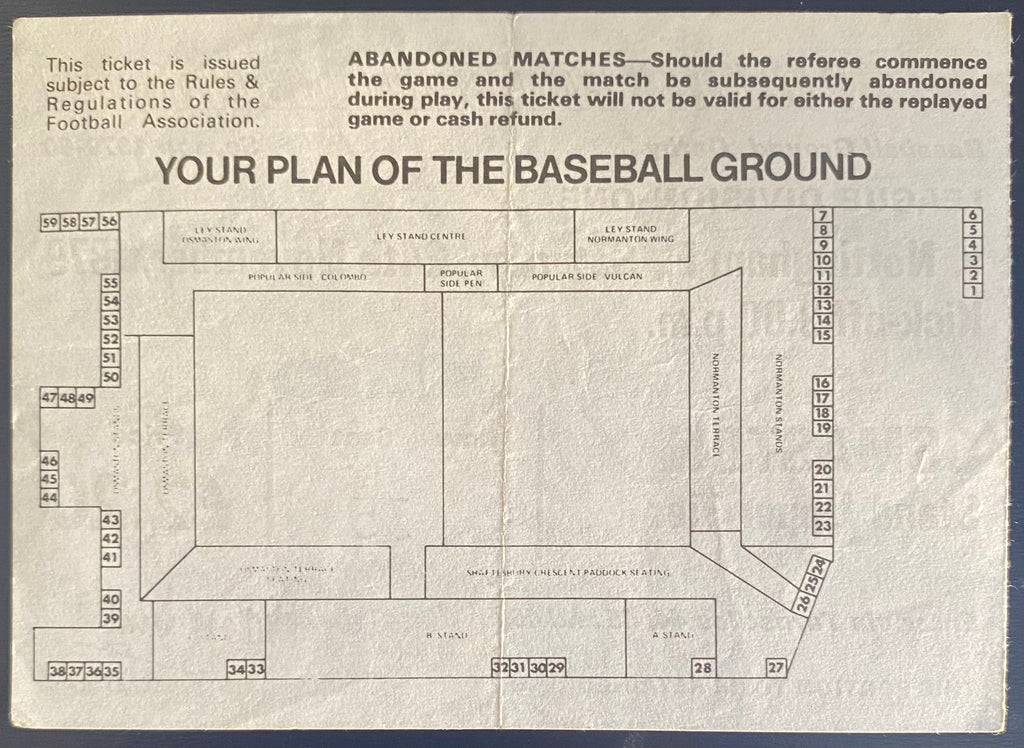 1979/80 ORIGINAL DIVISION 1 TICKET DERBY COUNTY V NOTTINGHAM FOREST