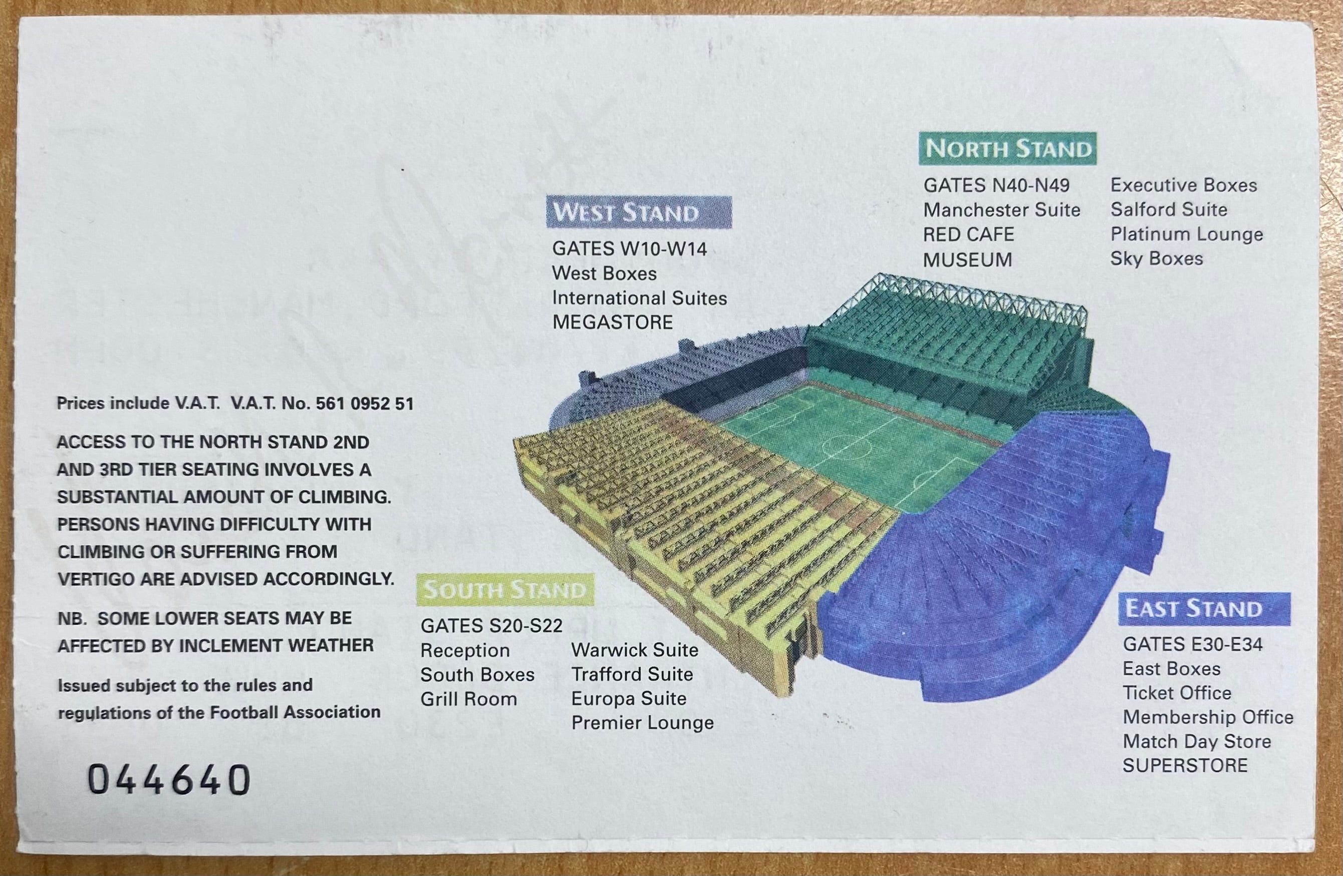 1999 ORIGINAL FA CUP SEMI FINAL TICKET NEWCASTLE UNITED V TOTTENHAM HOTSPUR @ OLD TRAFFORD