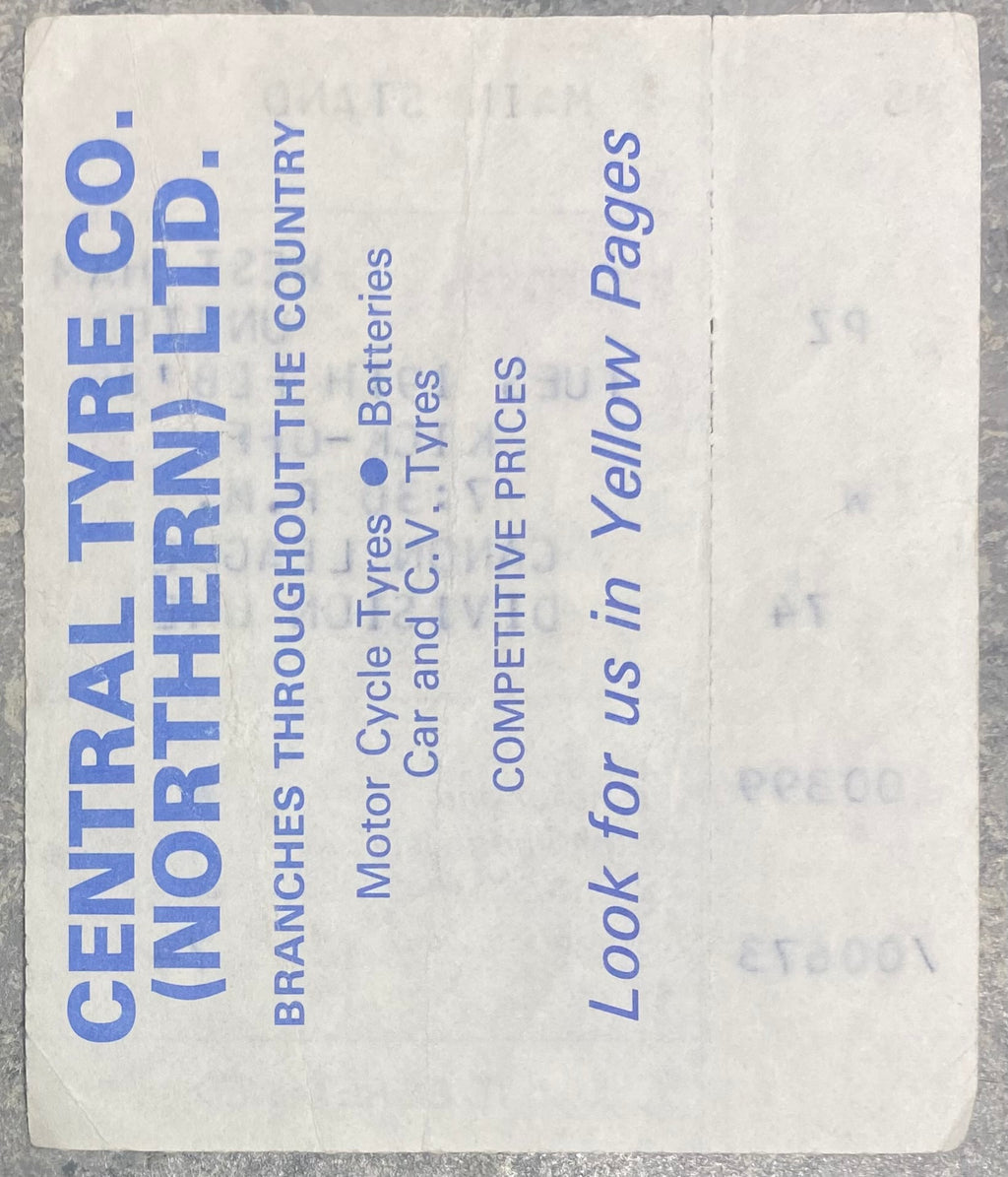 1986/87 ORIGINAL DIVISION ONE TICKET EVERTON V LIVERPOOL