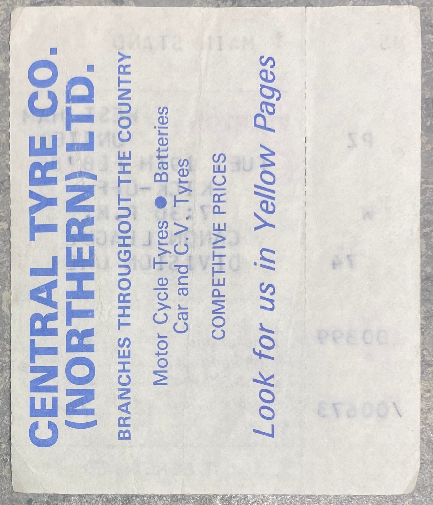 1986/87 ORIGINAL DIVISION ONE TICKET EVERTON V LIVERPOOL