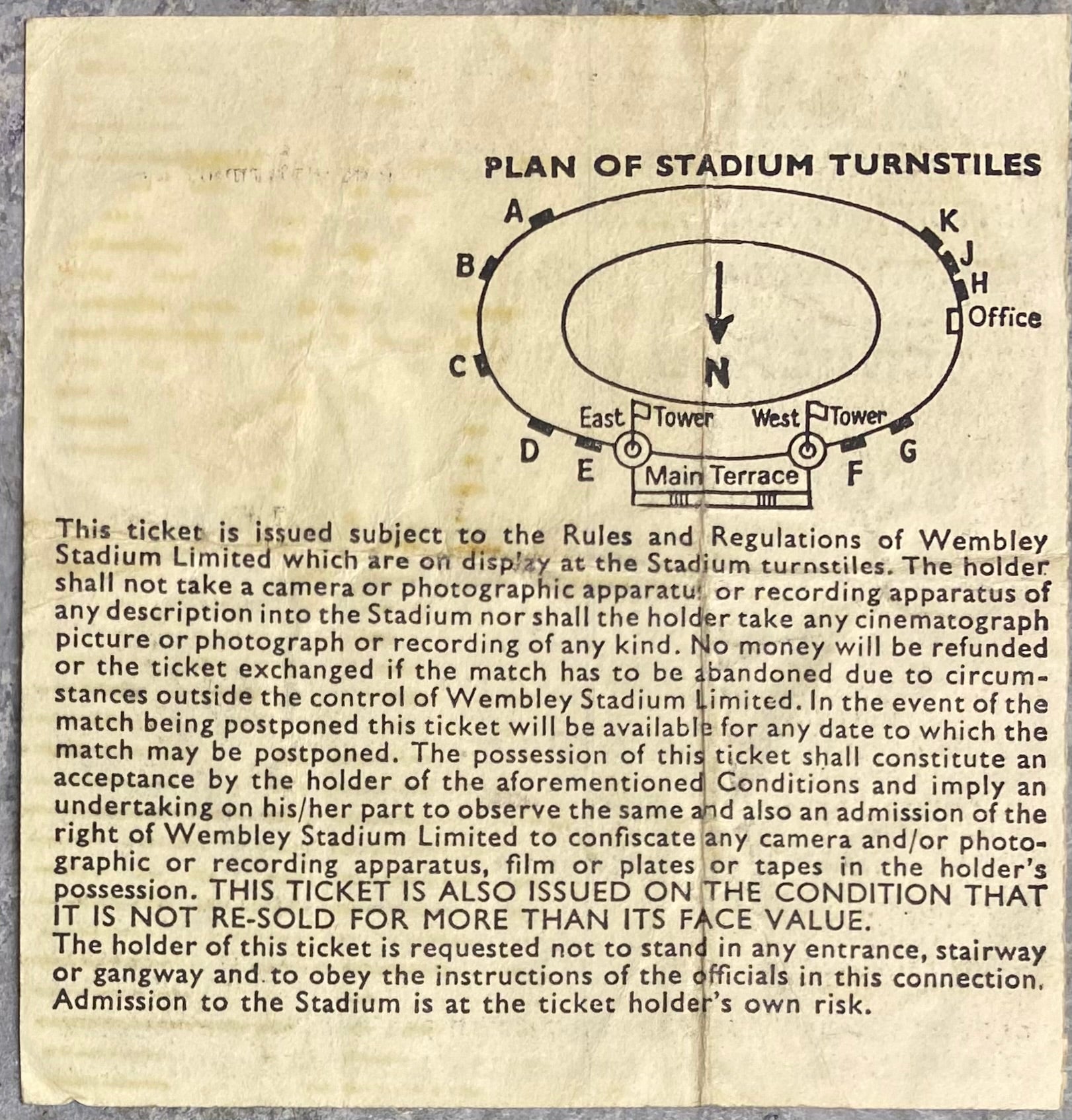 1981 ORIGINAL BRITISH HOME CHAMPIONSHIPS TICKET ENGLAND V SCOTLAND