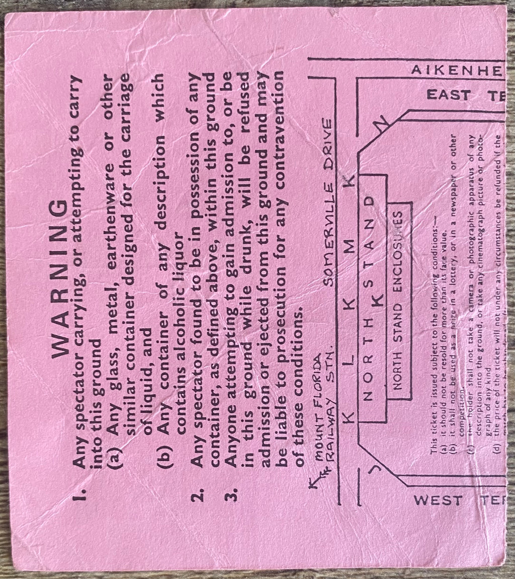 1979 ORIGINAL  INTERNATIONAL TICKET SCOTLAND V PERU